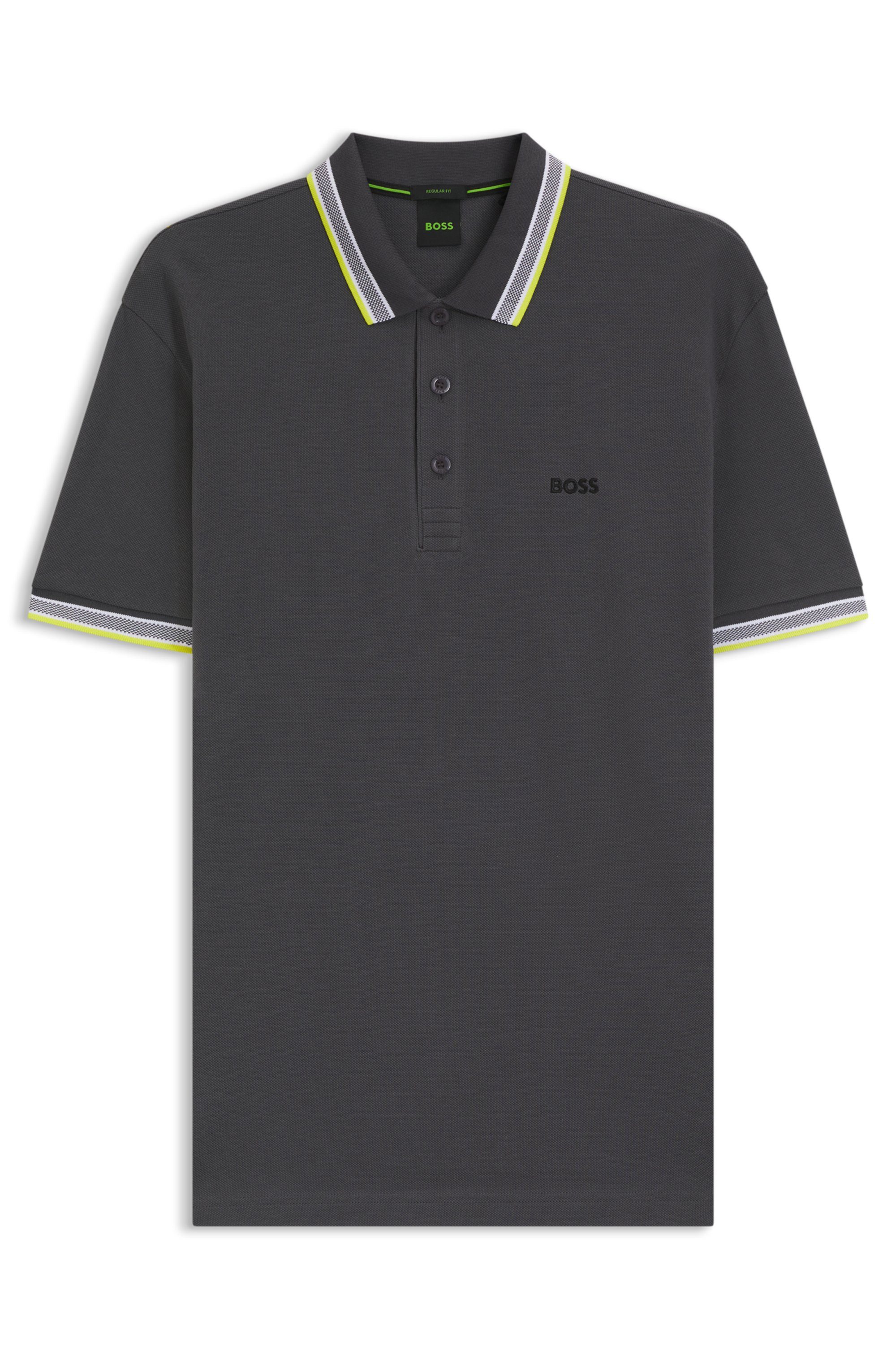 BOSS GREEN Poloshirt PADDY met contrasterende strepen aan de kraag