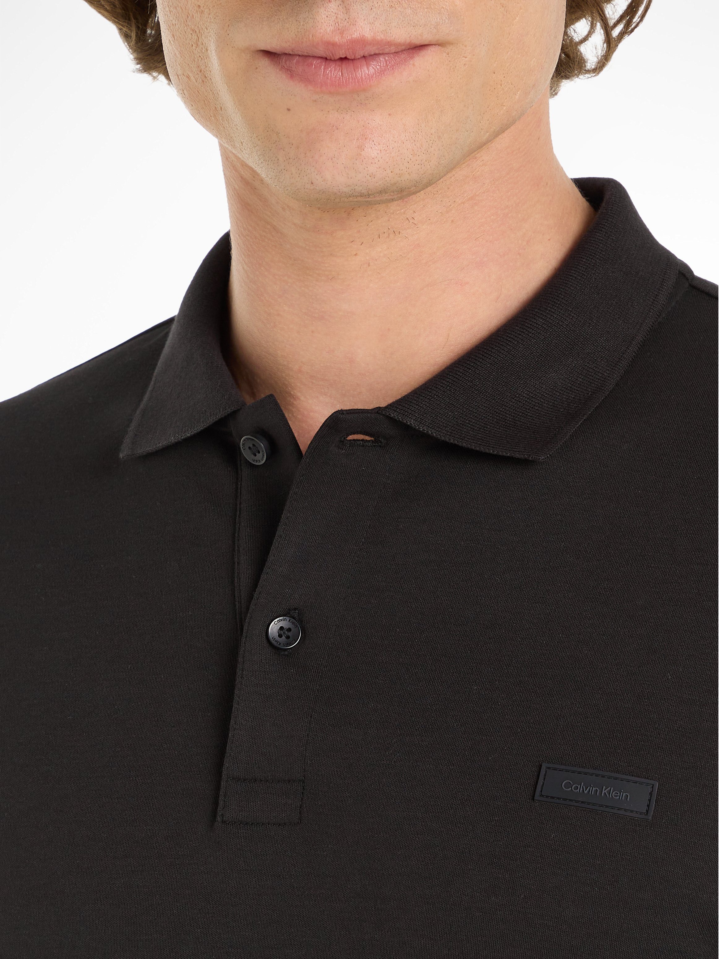 Calvin Klein Poloshirt SMOOTH COTTON SLIM LS POLO