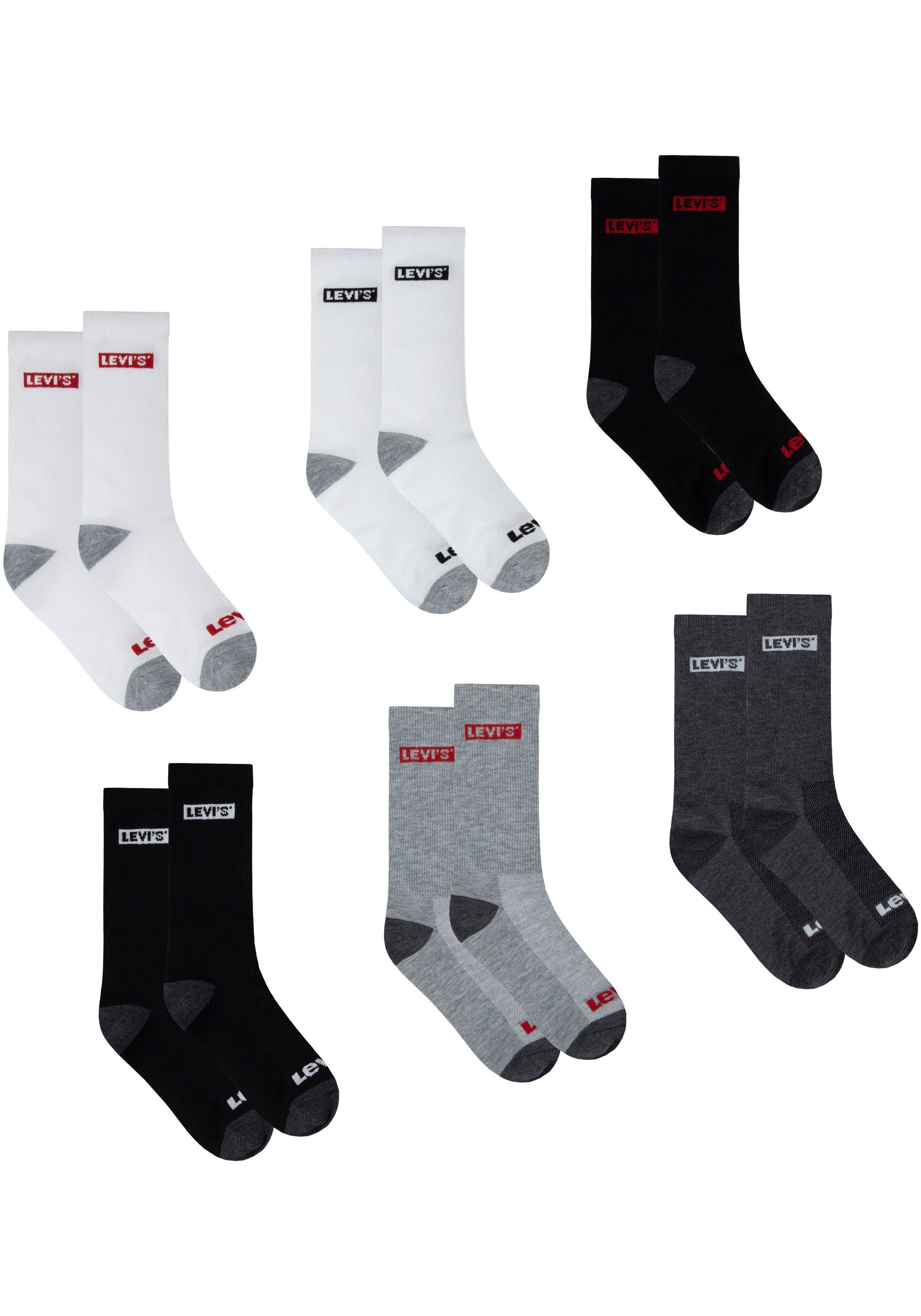 Levi's Kidswear Sokken LHN BOX TAB HIGH CUT 6PK (set 6 paar)