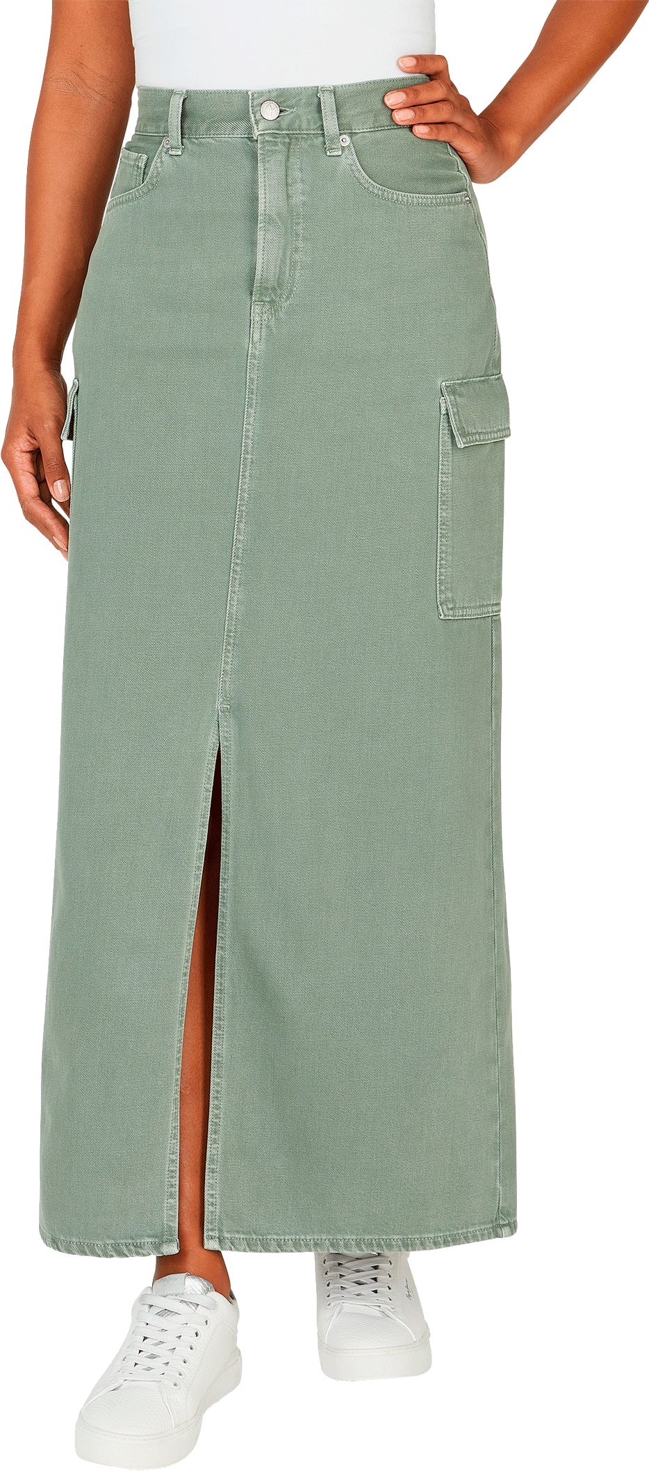 Pepe Jeans rok MAXI SKIRT HW CLR in trendy maxilengte
