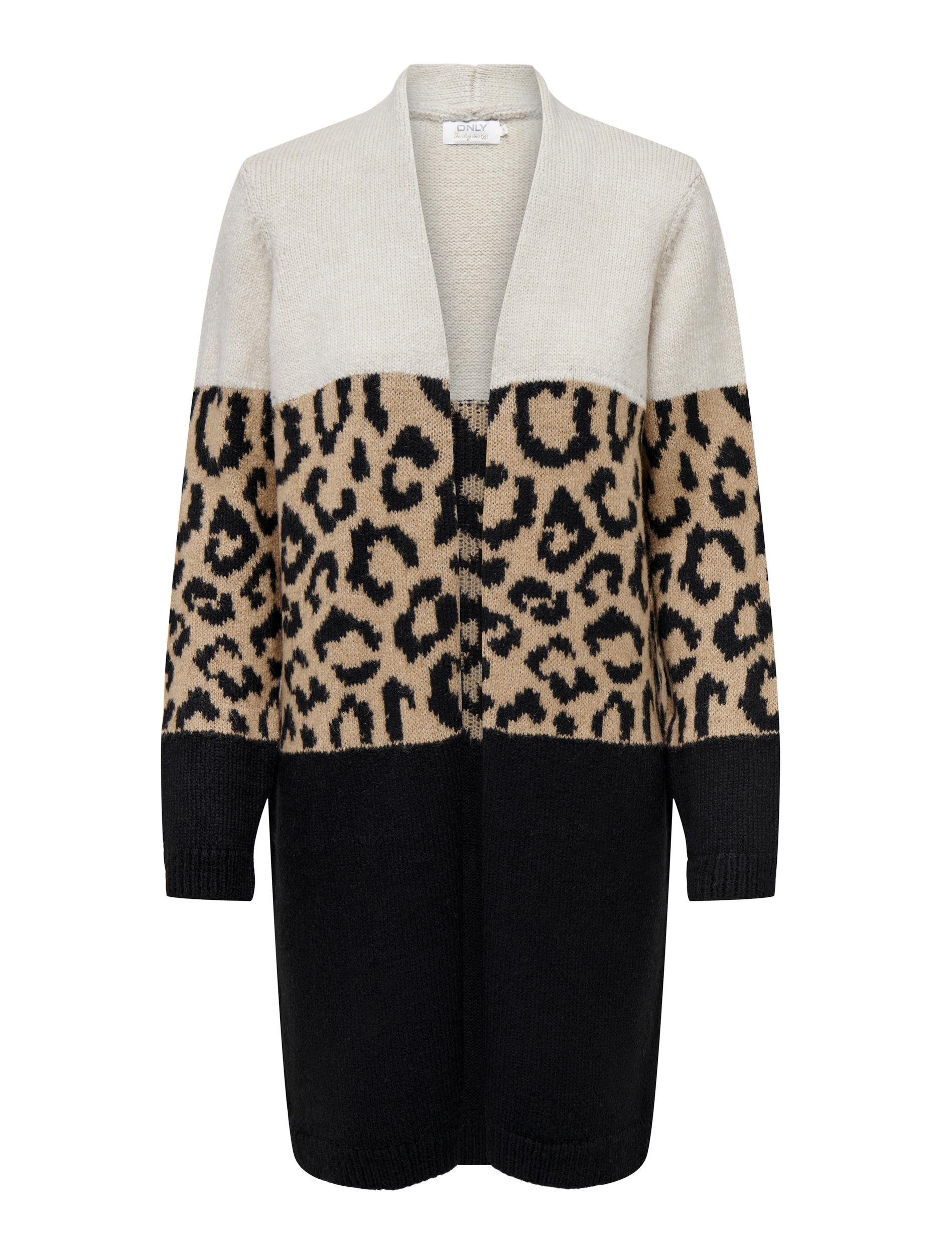Only Vest ONLJADE ANIMAL LS CARDIGAN CC KNT