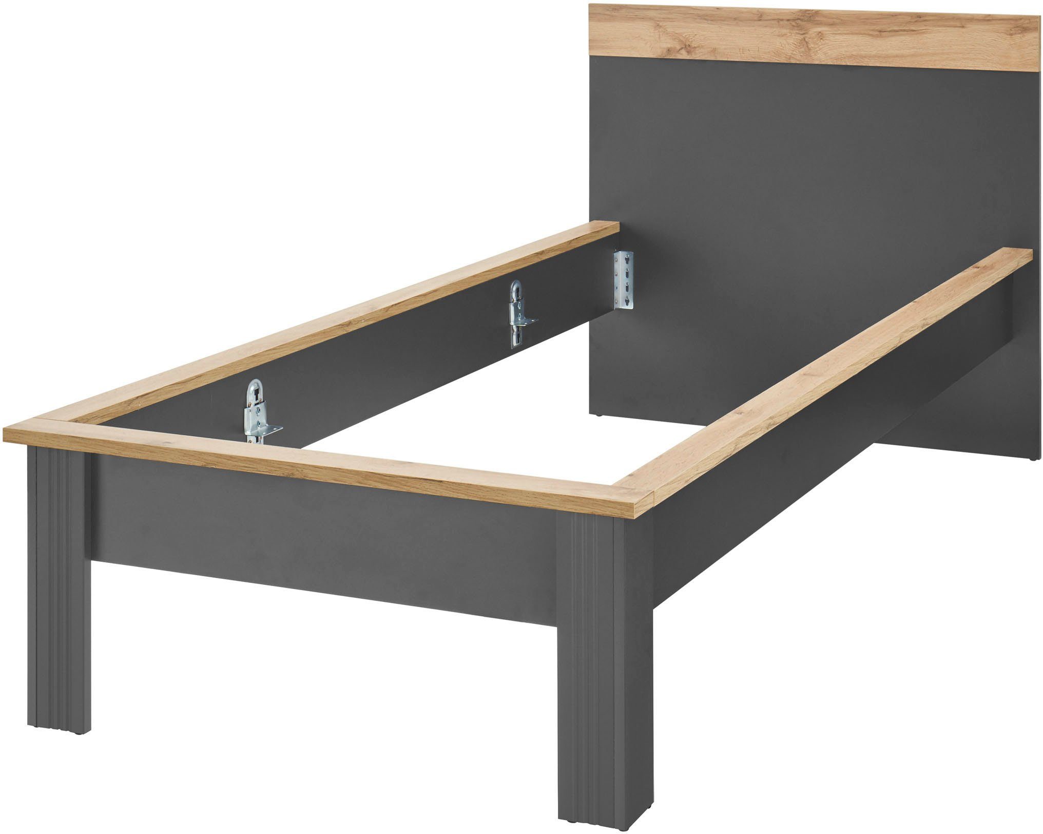 Home affaire 1-persoonsledikant WESTMINSTER bed in landelijke stijl, tweepersoonsbed, bedframe in verschillende kleuren beschikbaar, ligoppervlak 90/140/180x200 cm