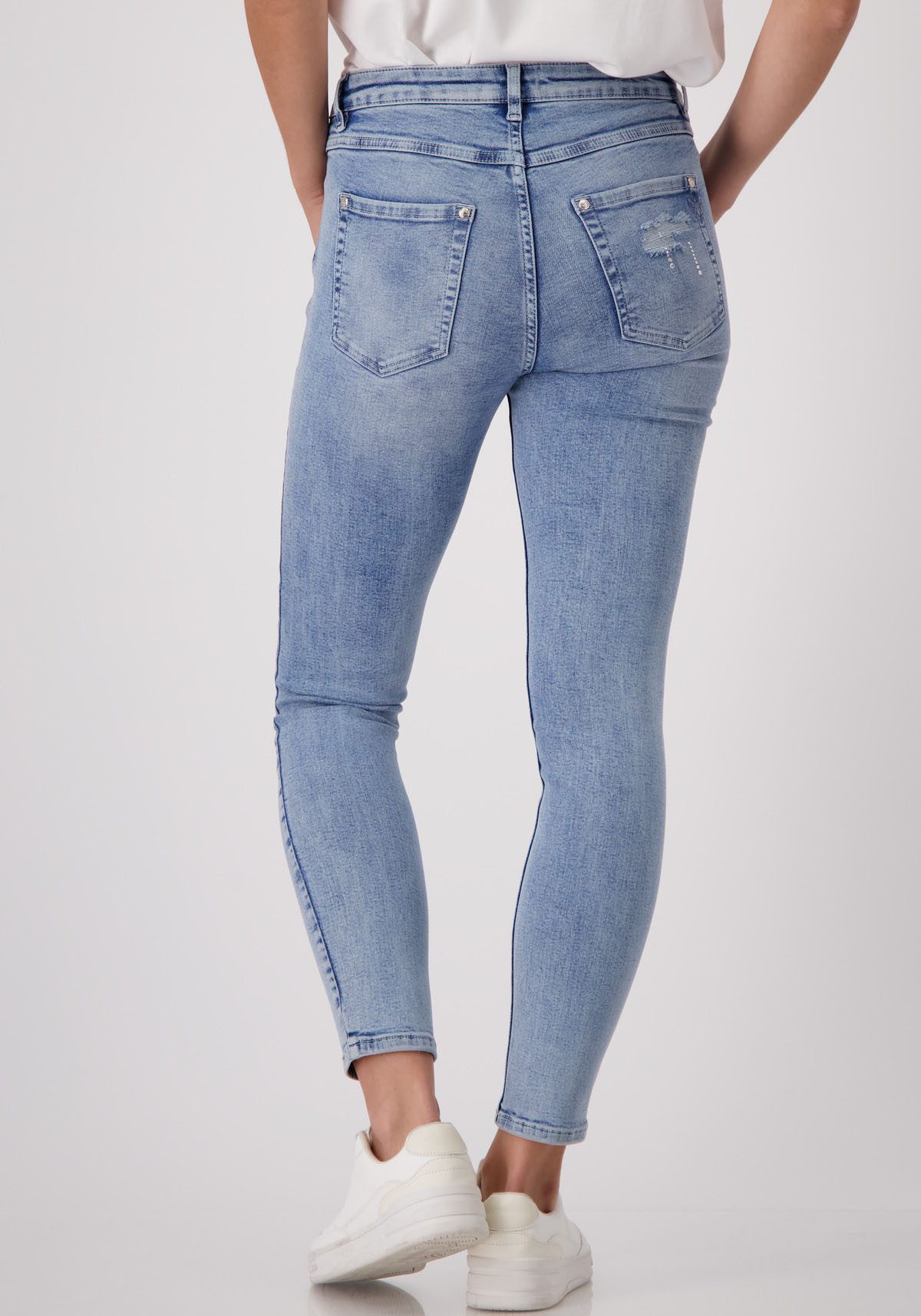 Monari Skinnybroek met destroyed-effecten