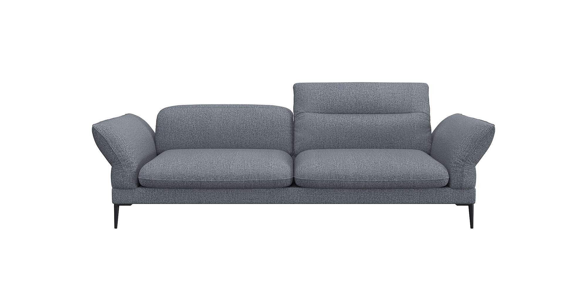 FLEXLUX 3-zitsbank Salino, functie-sofa, relaxsofa Bank met arm- en hoofdeinde verstellingen, koudschuim & staalgolven