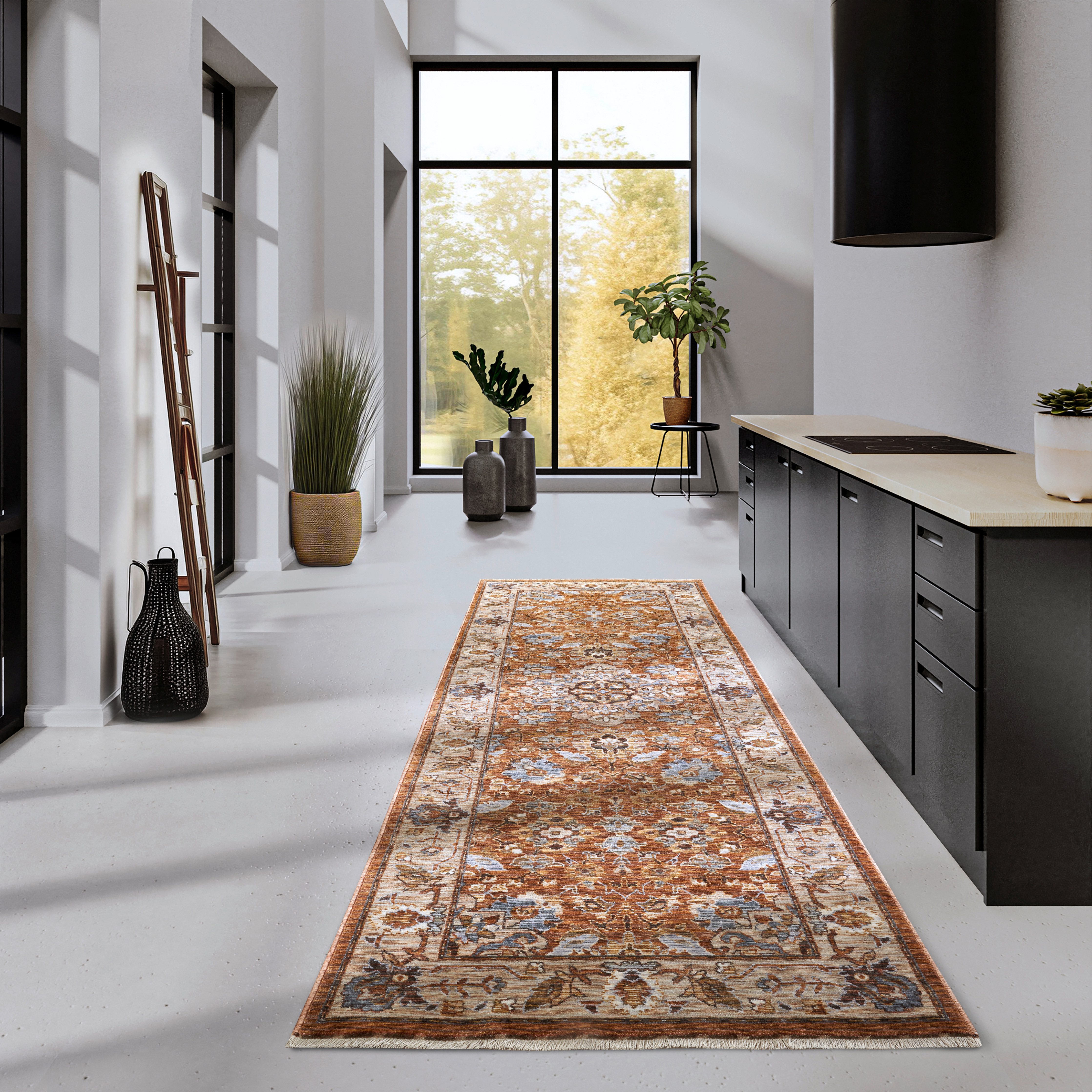 Villeroy & Boch Vloerkleed Egon Oosters, franjes, loper, woonkamer, slaapkamer, klassiek