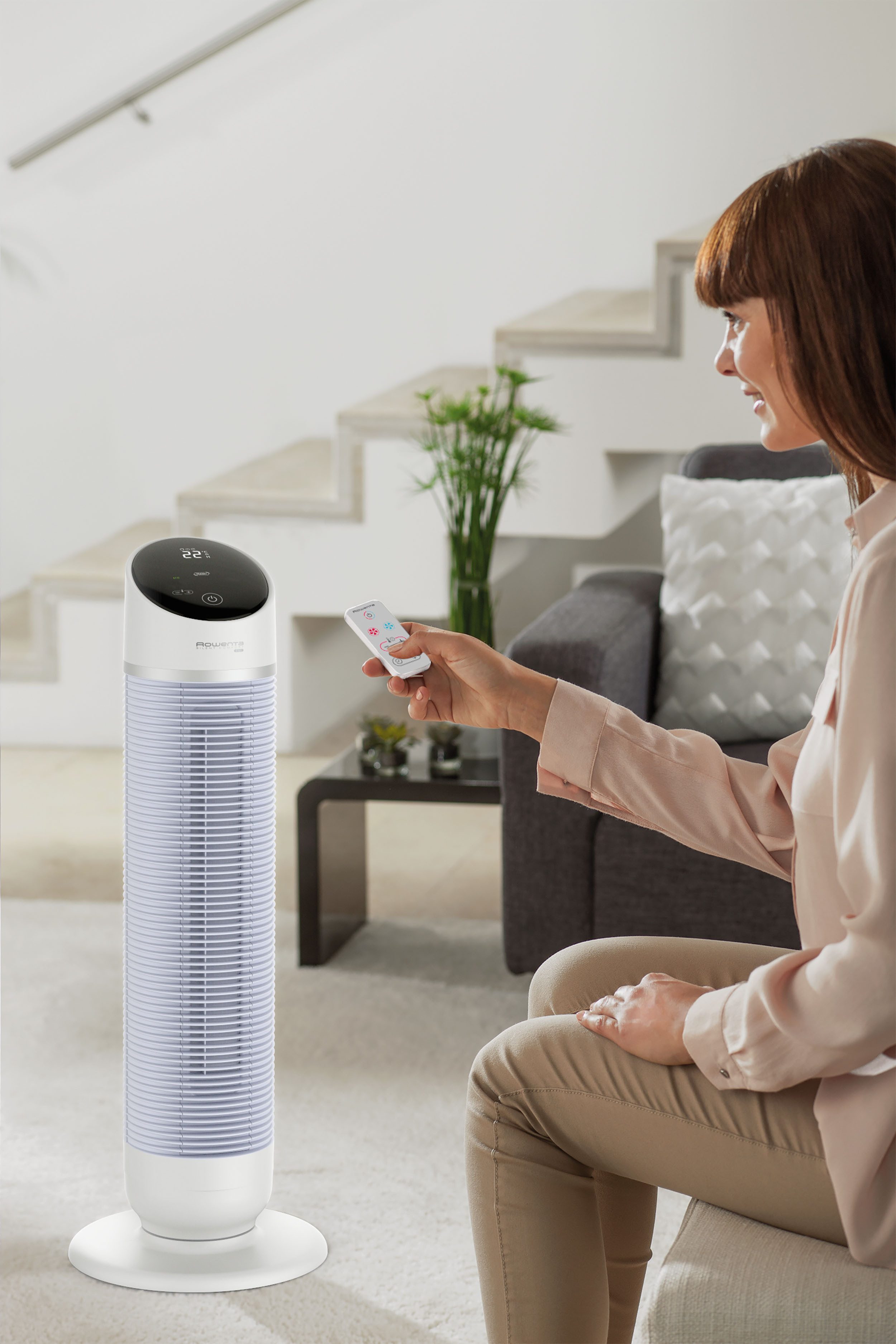 Rowenta Torenventilator 3-in-1 Turmventilator Silent Comfort, 10 Stufen für jeden Bedarf,