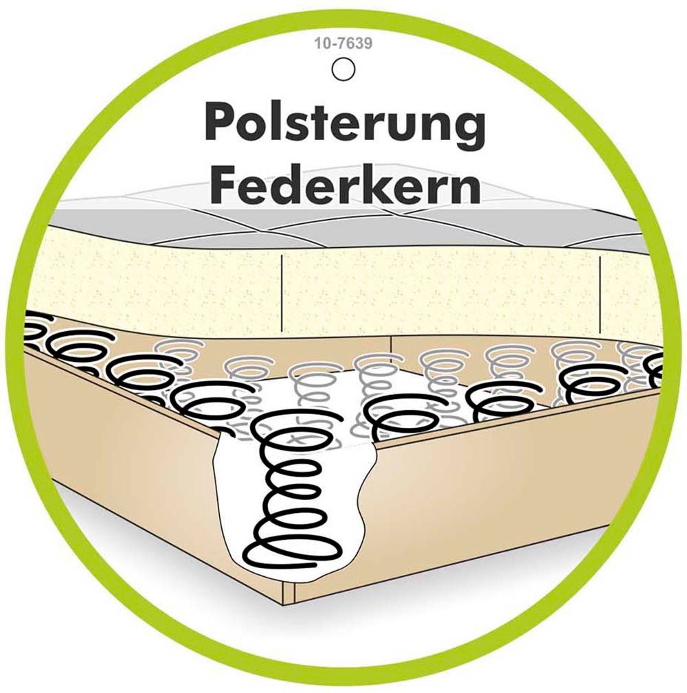 Jockenhöfer Gruppe Hoekbank Lagune L-model met binnenveringsinterieur in een zachte, aantrekkelijke look, kan links/rechts worden gemonteerd