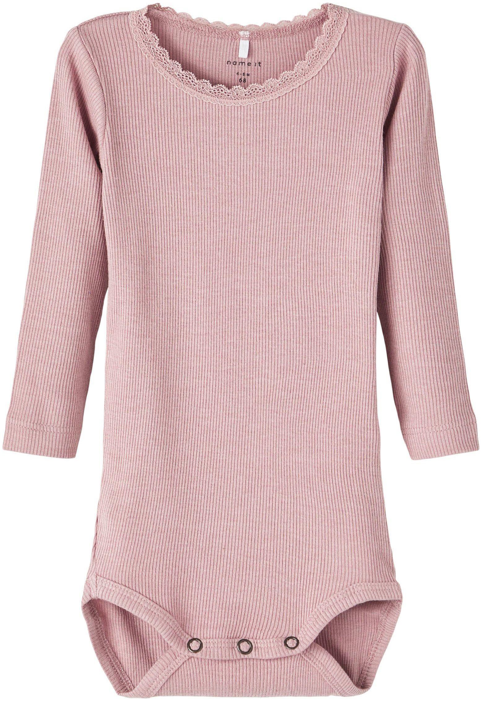 Name It Body NBFKAB LS BODY NOOS meisjes rompertjes maat 56 roze