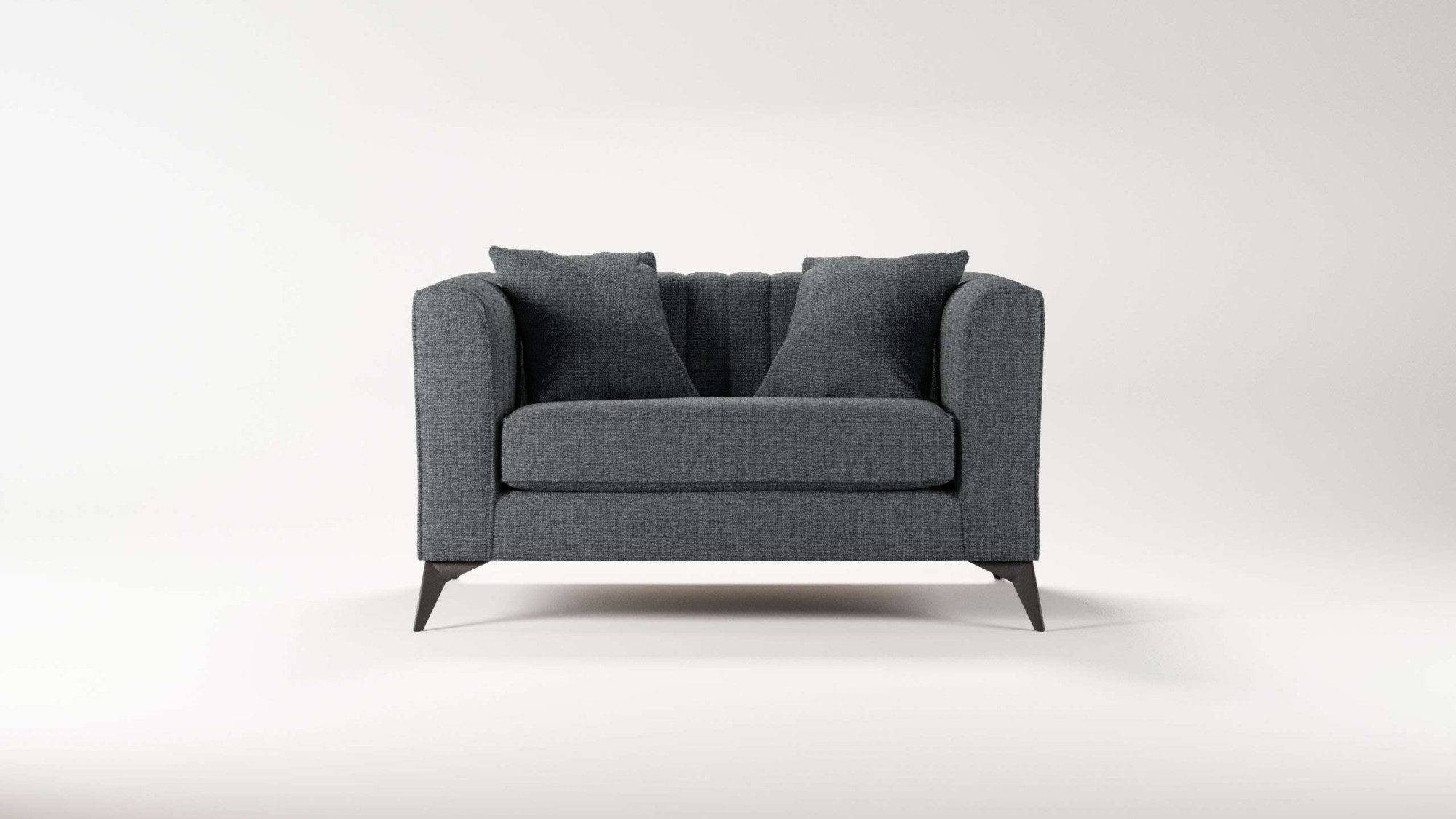Places of Style Loveseat MATTHEW loungestoel, afmetingen B/D/H: 130/86/74 cm incl. sierkussen, fijne stiksels in de rug, belastbaar tot 200kg