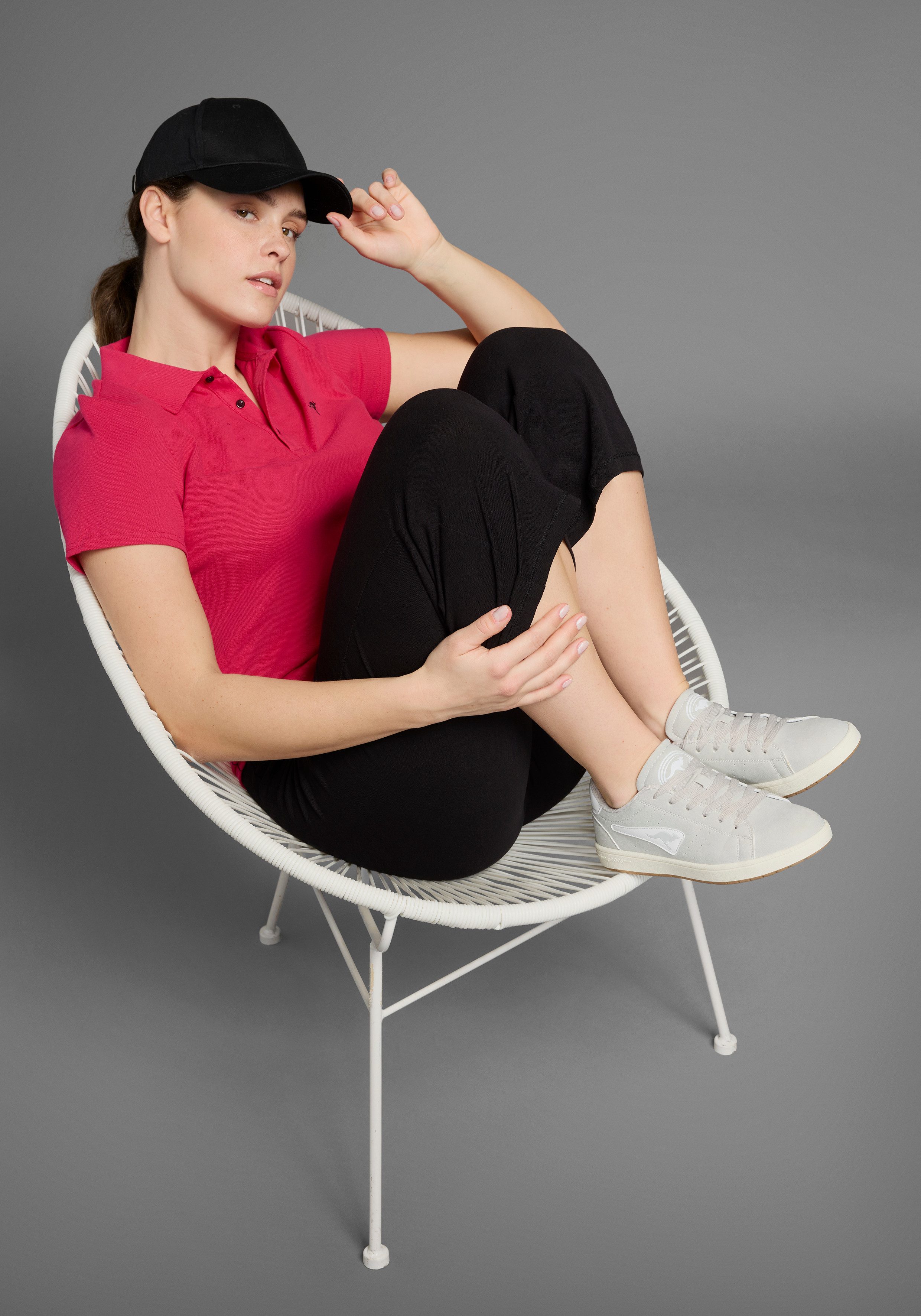 KangaROOS Poloshirt Korte mouwen, effen, polokraag, van katoen