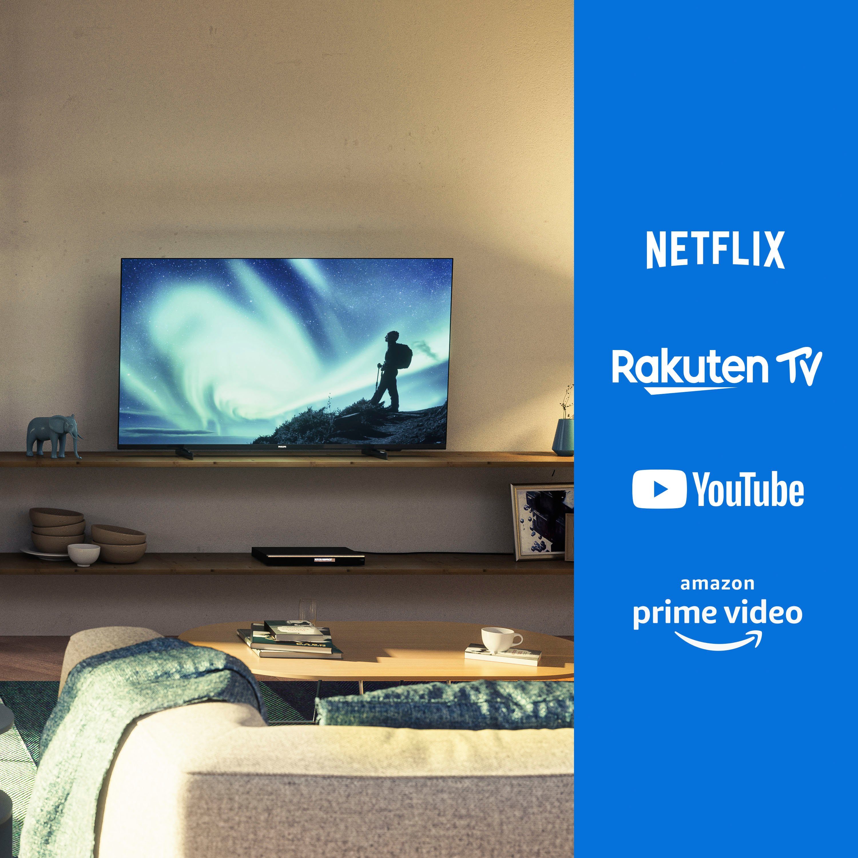 Philips Led-TV 50PUS7506/12, 126 cm / 50", 4K Ultra HD, Smart TV, HDR10+ compatibel, 60 Hz, Dolby Vision & Atmos, smart-tv, triple-tuner
