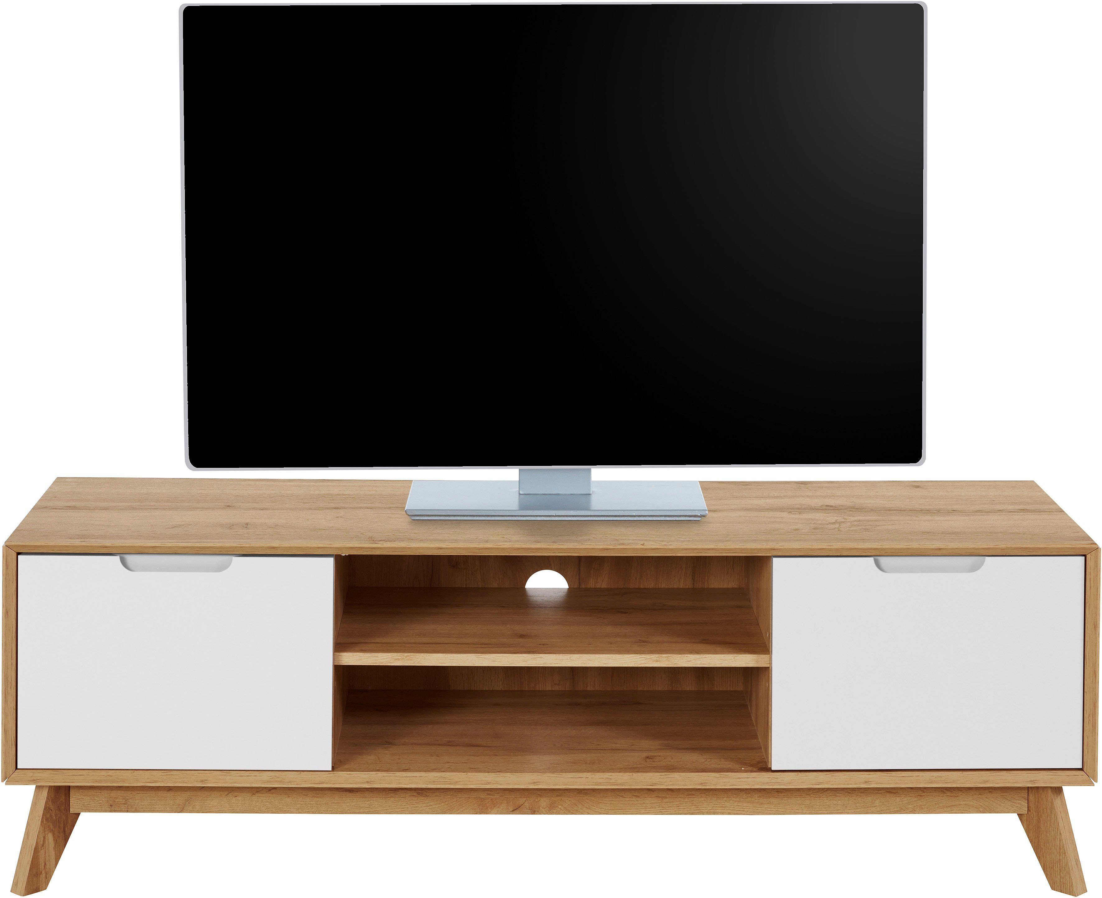 andas Tv-meubel Pandrup Commode met 3 inlegplanken en kabeldoorvoer, B:135 cm