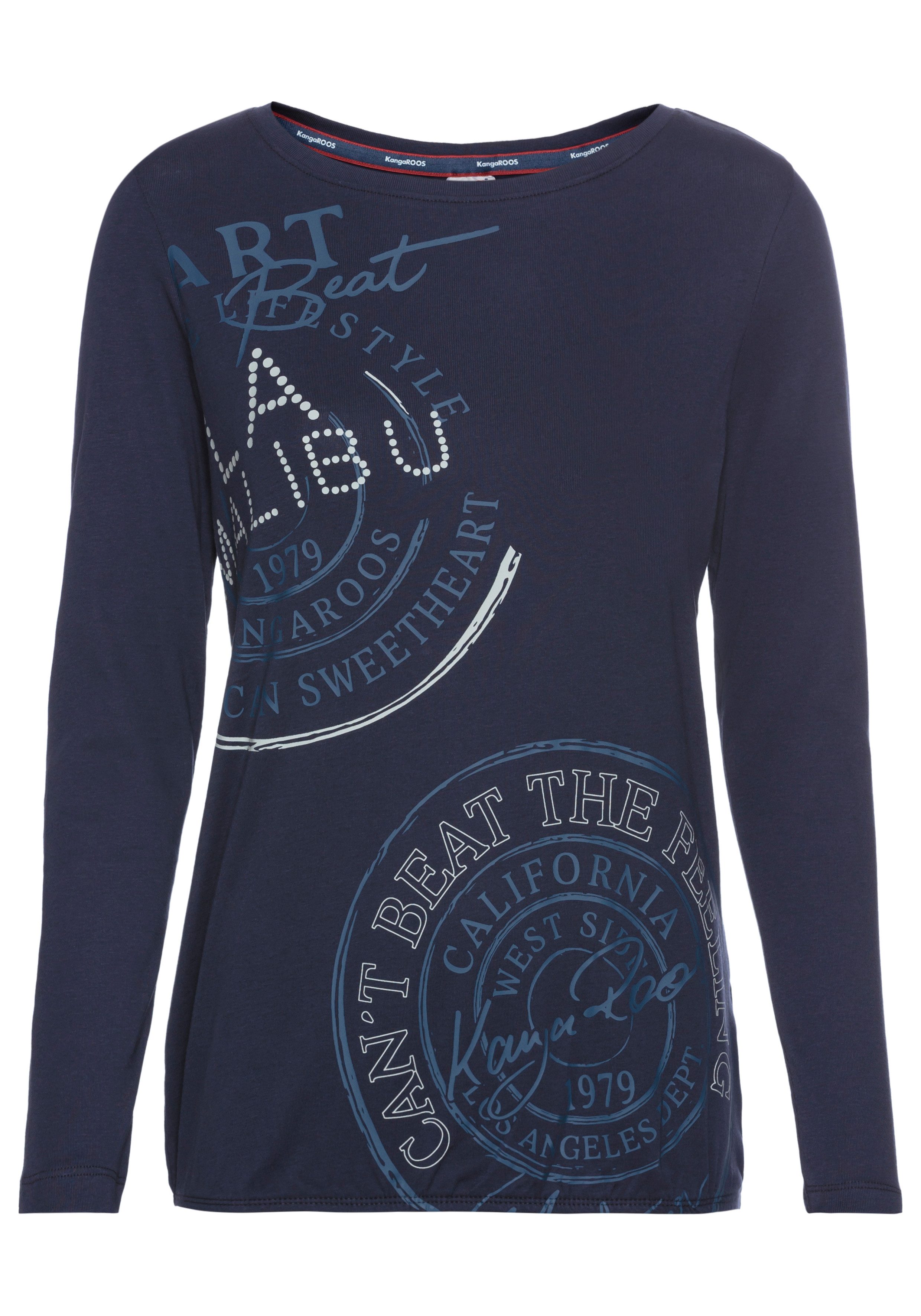 KangaROOS Shirt met lange mouwen met placement-print