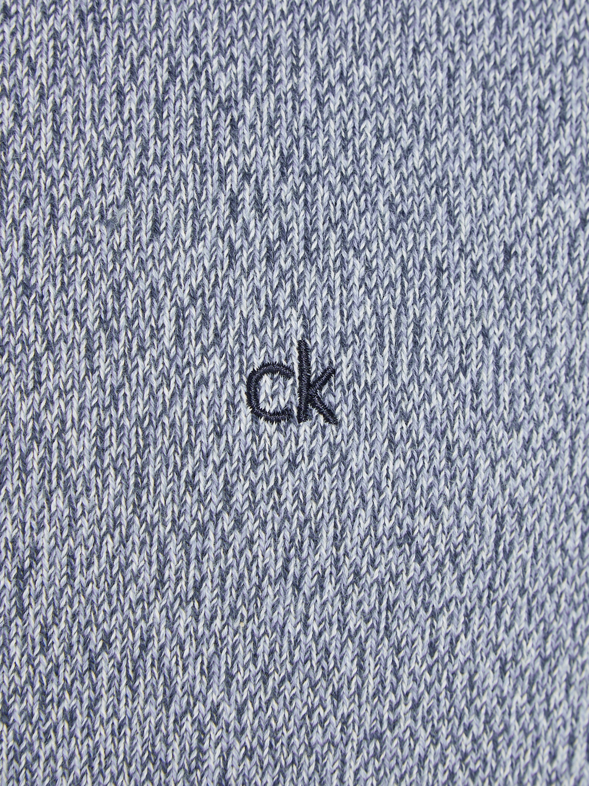 Calvin Klein Trui met ronde hals MOULINE CN SWEATER met geborduurd logo