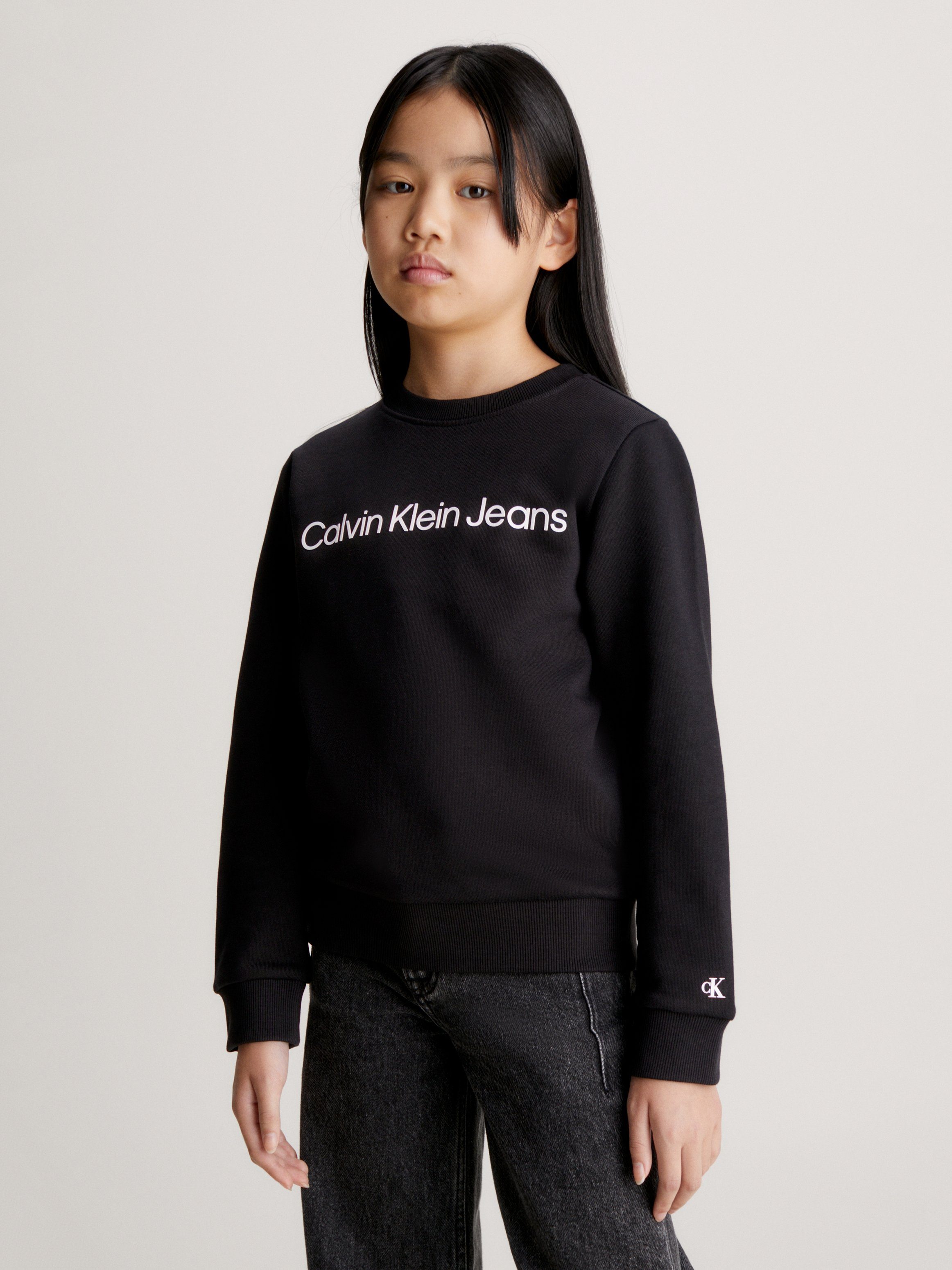 Calvin Klein Sweatshirt INST. LOGO REGULAR CN voor kinderen tot 16 jaar