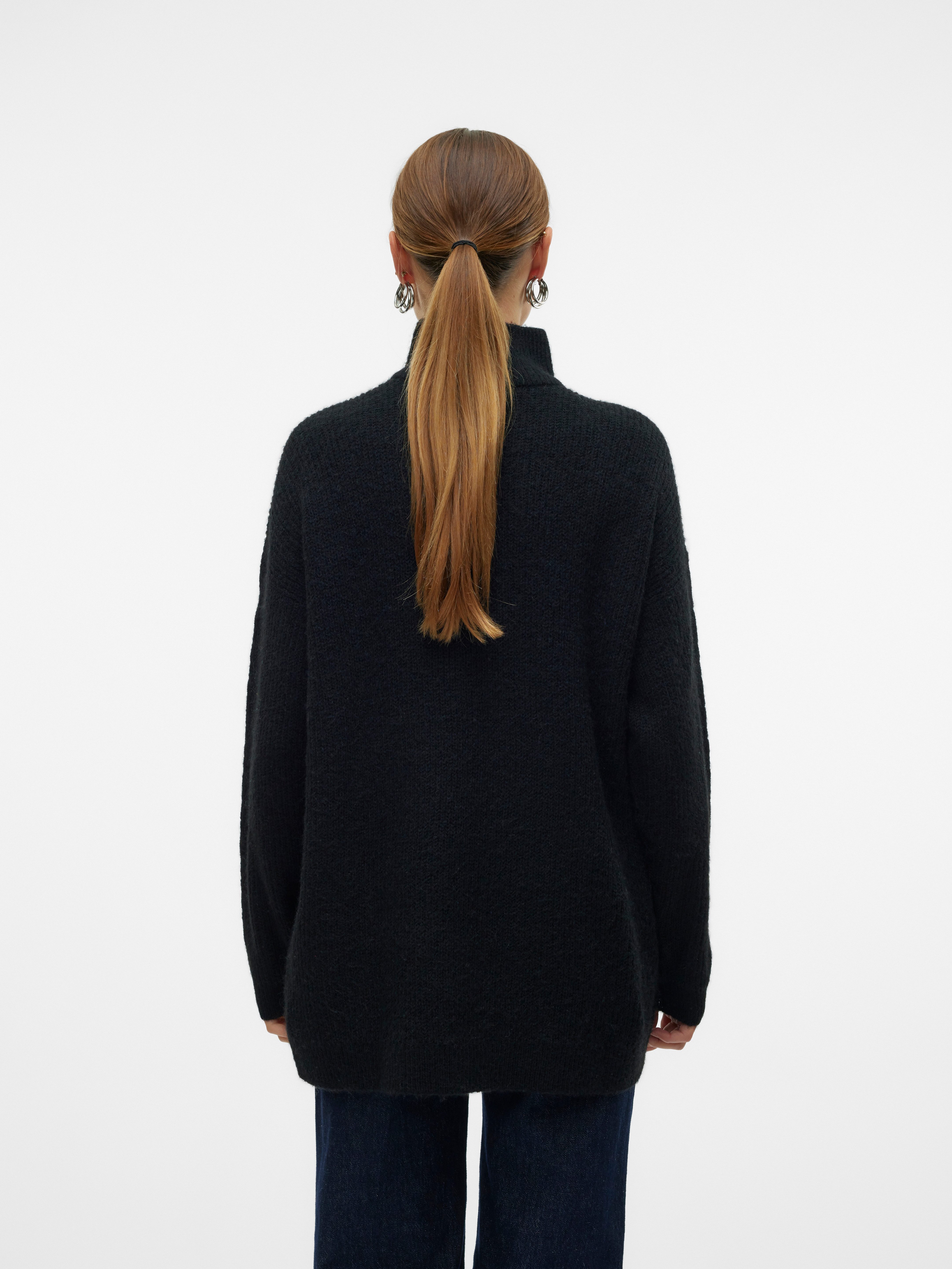 Vero Moda Trui met staande kraag VMMILI LS HIGHNK LONG ZIP PULLOVE GA BOO