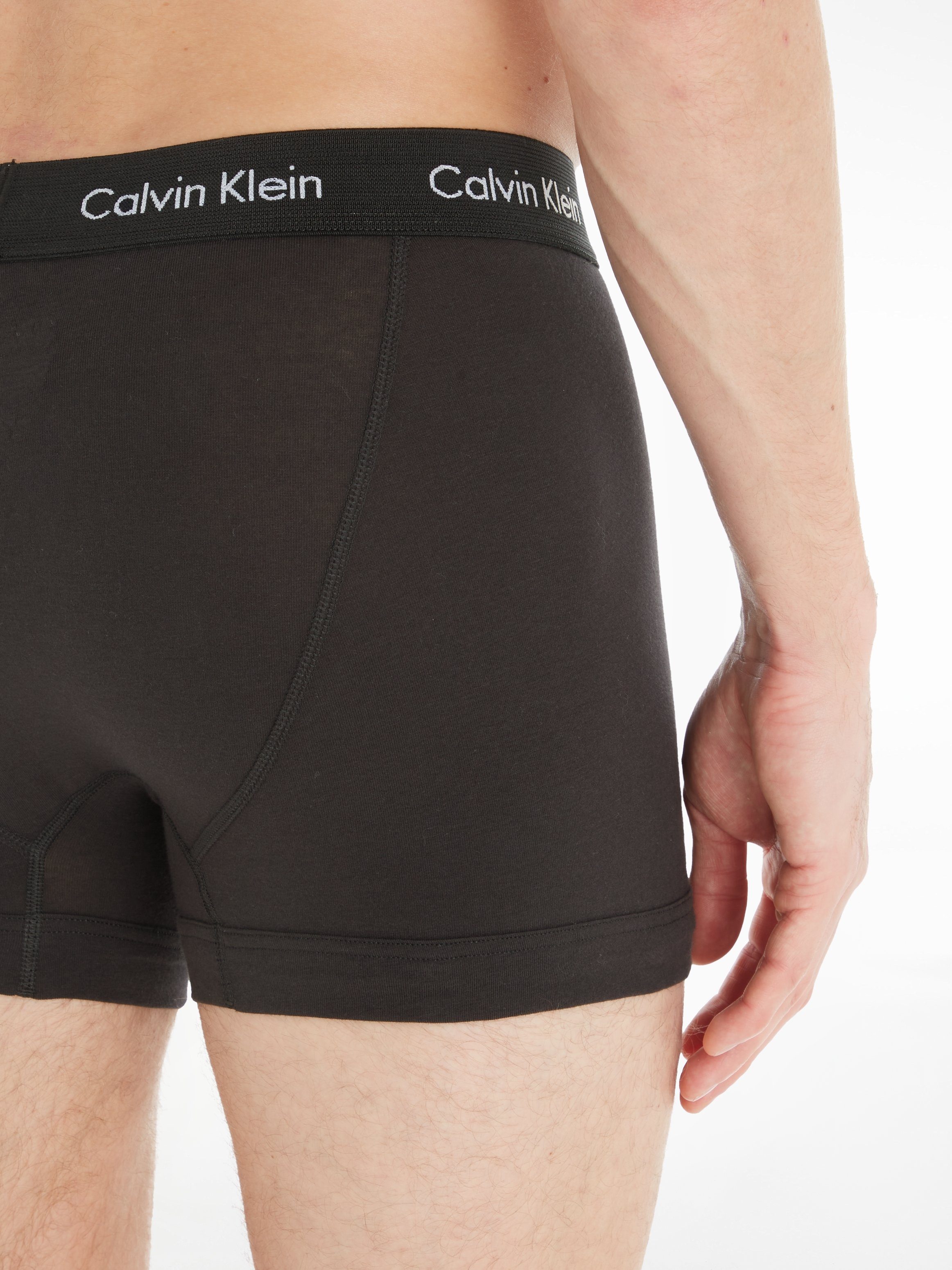 Calvin Klein Trunk CK Trunk 3 PACK in blau tinten met logo-elastische tailleband (3 stuks)