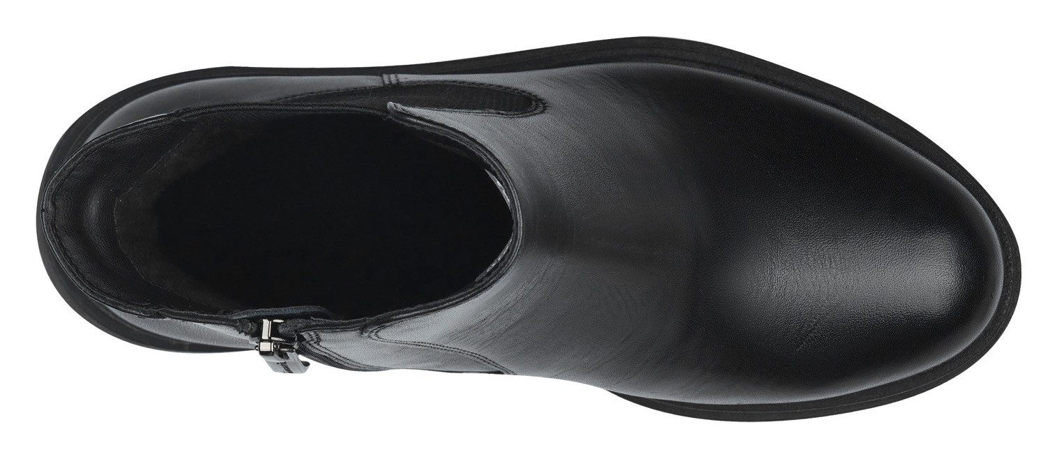 Tamaris Chelsea-boots blokhak, combat boots, enkellaars met stretch-inzet