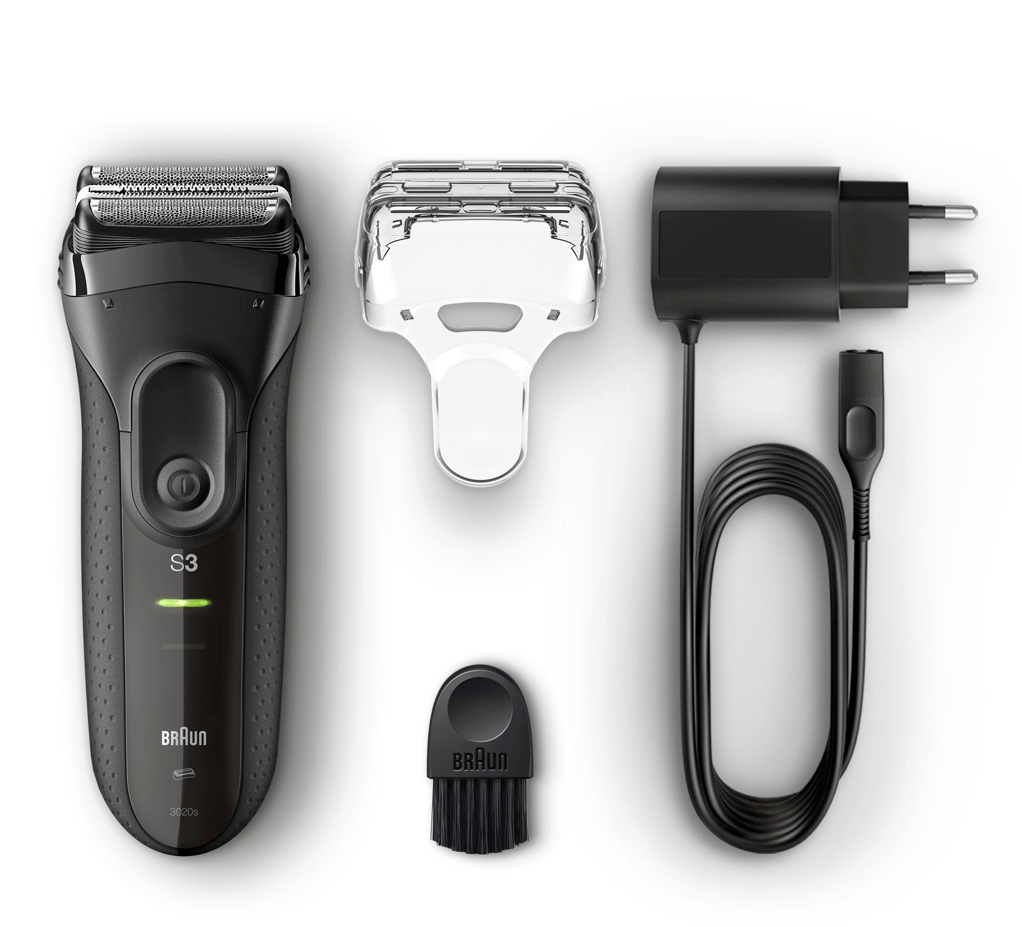 Braun Elektrisch scheerapparaat Series 3 ProSkin - 3020s oplaadbare scheerapparaat heren, zwart