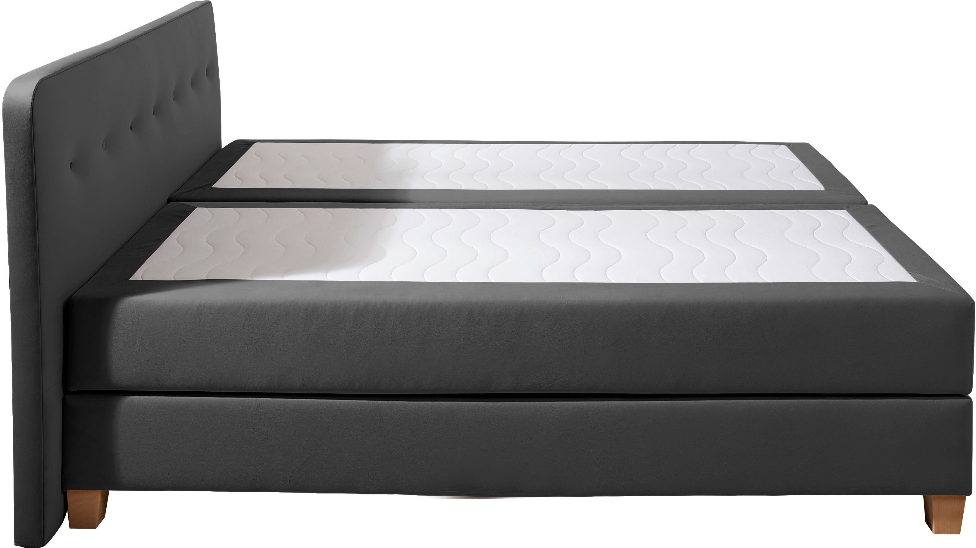 Home affaire Boxspring Fargo inclusief topper, in 3 soorten matrassen, in fluweel of structuurstof