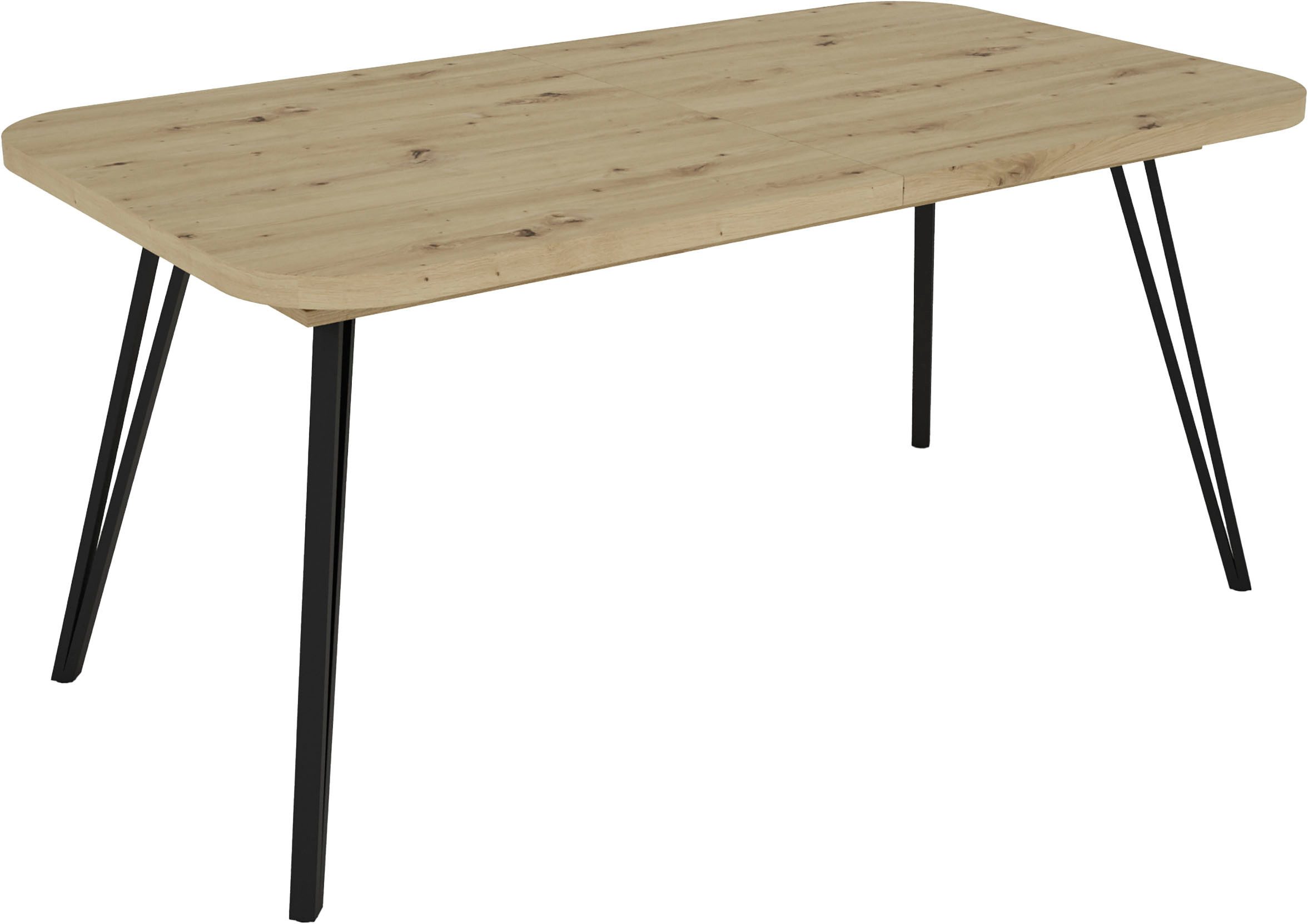 byLIVING Coulissetafel LIFE met synchronisatie-uitvoering, uitschuifbaar van 160 naar 240 cm, artisan eik (1 stuk)