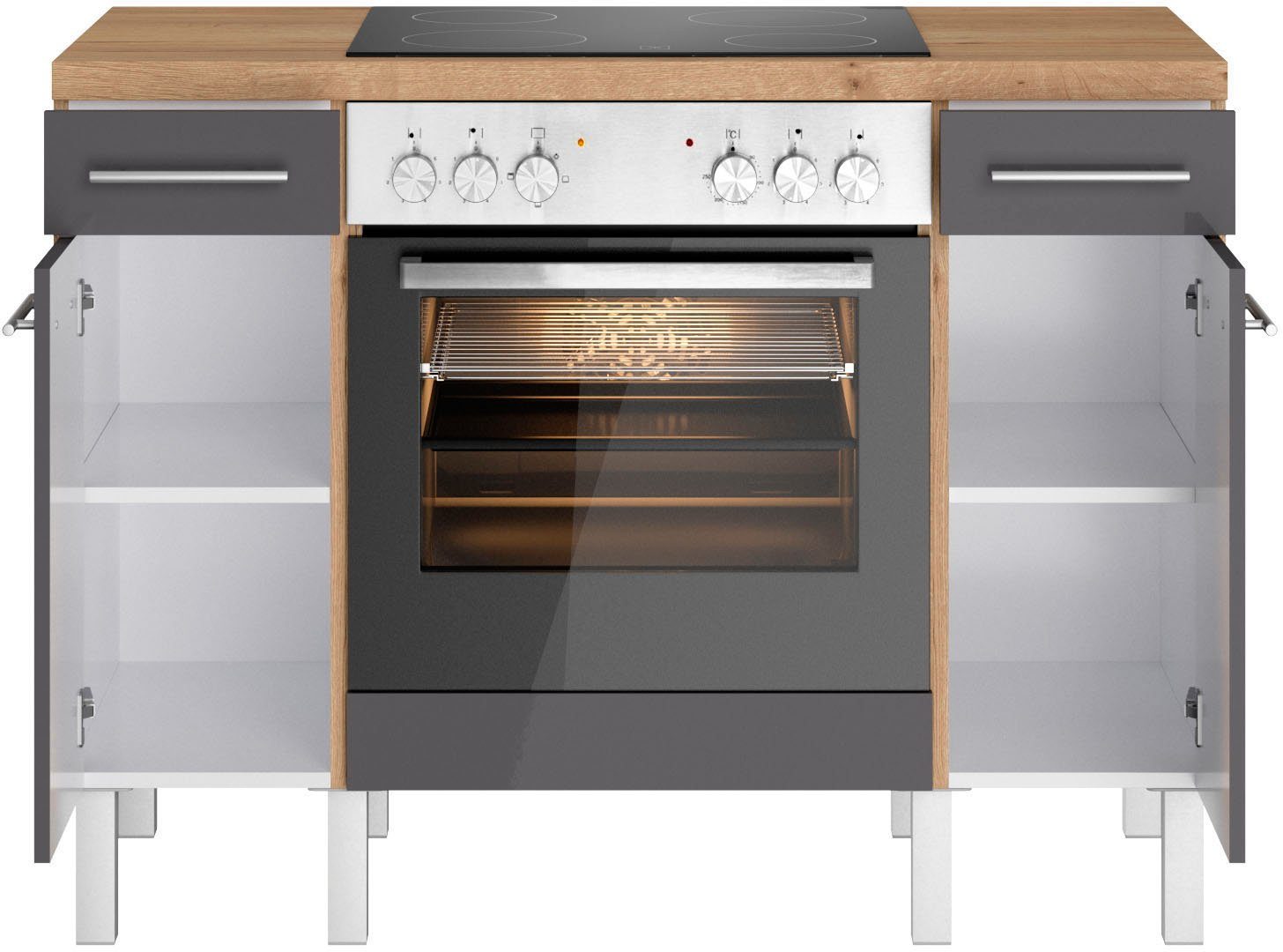 OPTIFIT Keuken Lilly Breedte 120, optioneel met elektrische apparaten