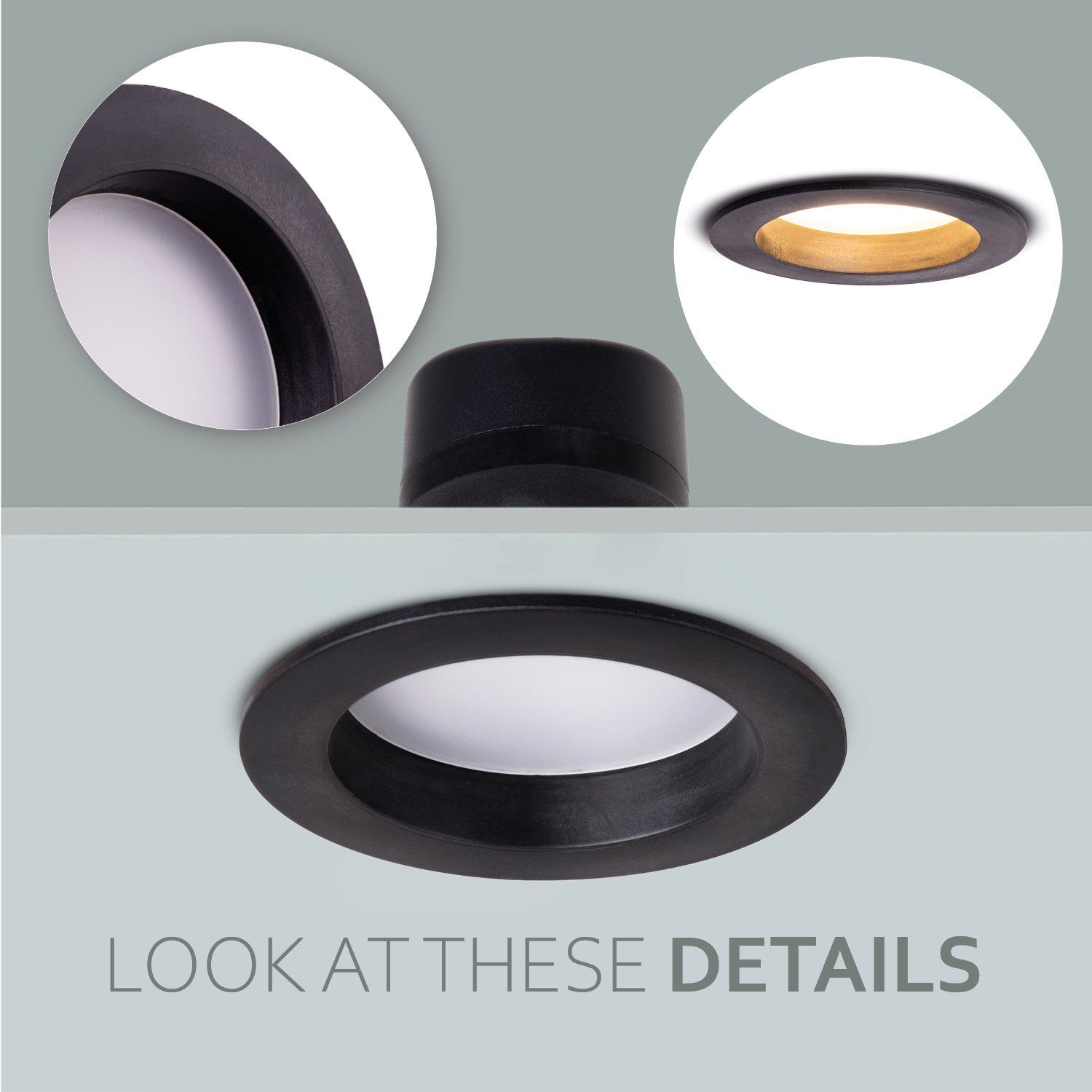 Paco Home Inbouwlamp Senta LED inbouwspot LED spot spotlight vlak 3-delige set 3000K