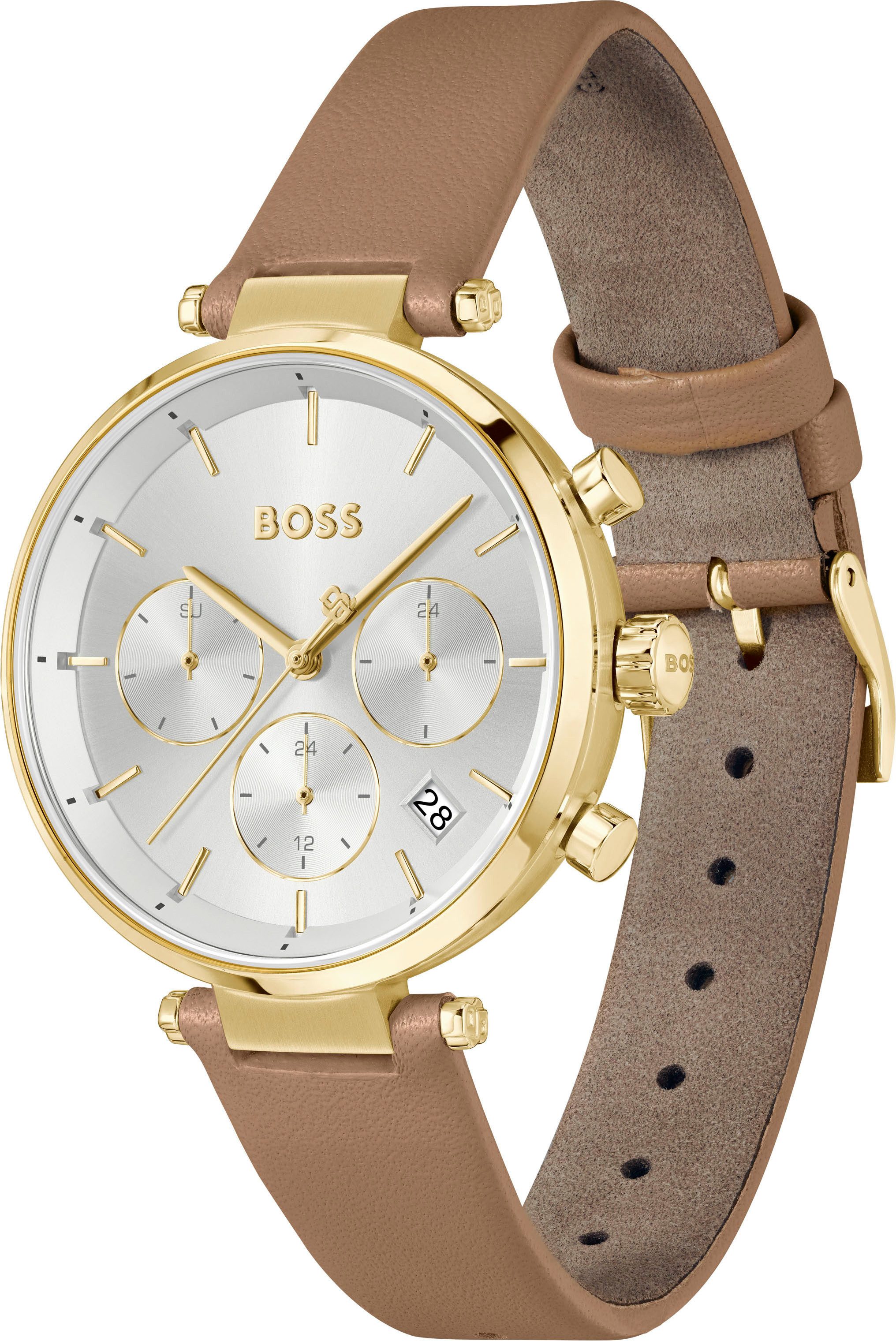 Boss Multifunctioneel horloge MAJESTY SPORT Quarzuhr, horloge, dameshorloge, leren band, analoog
