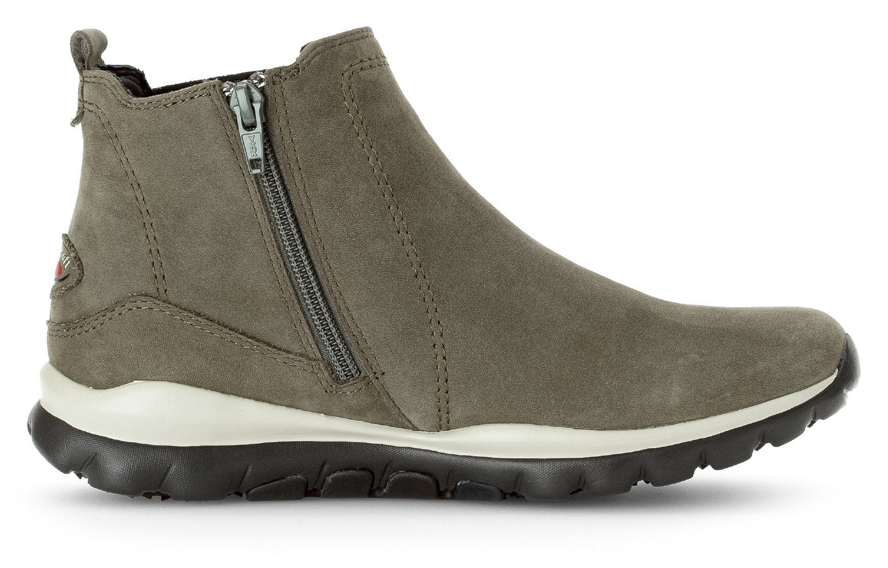 Gabor Rollingsoft Chelsea-boots sleehak comfort schoen enkellaars logo-opdruk op de hak