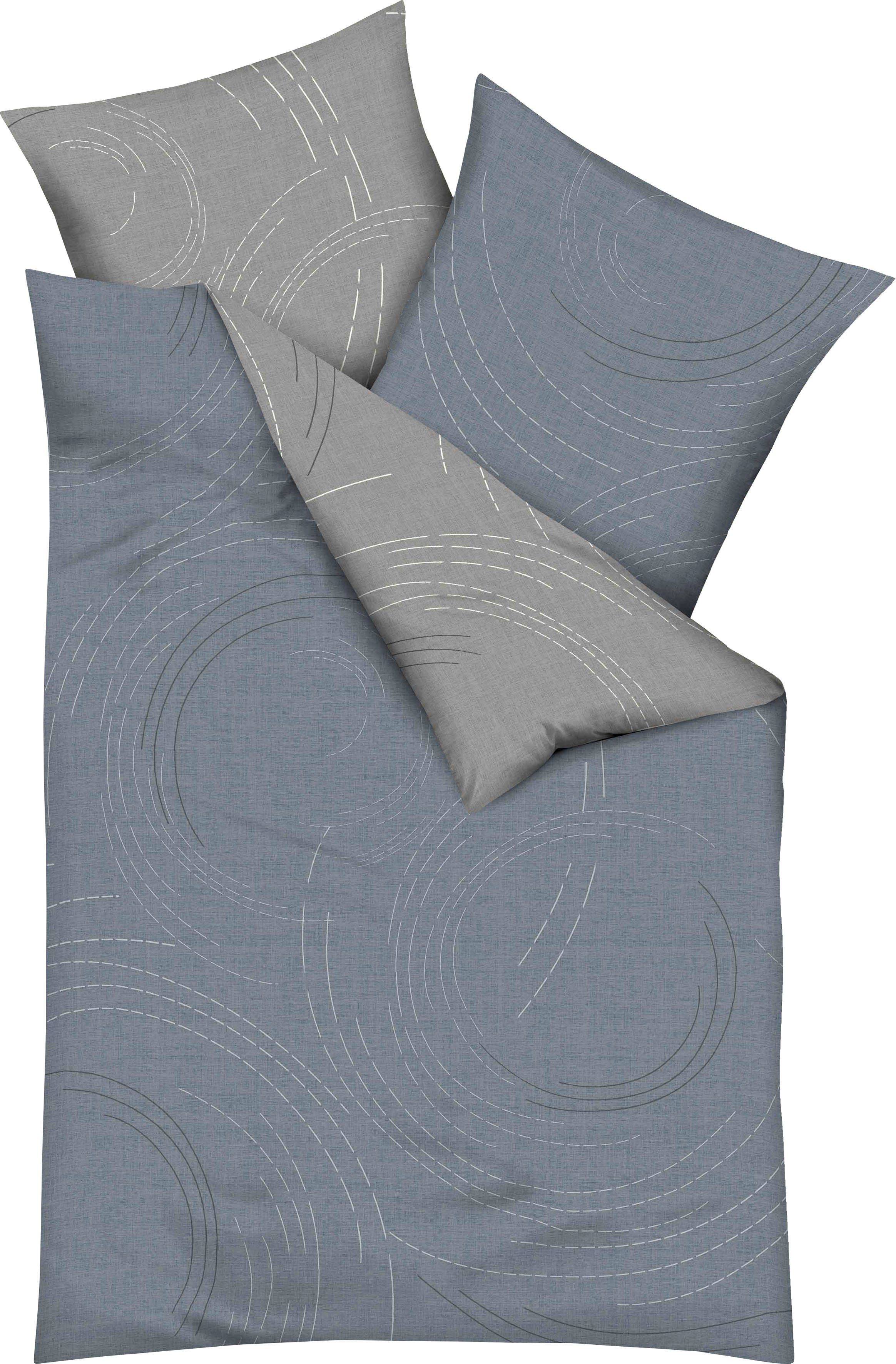 Kaeppel Tweezijdig te gebruiken overtrekset Jaro, in mt. 135x200, 155x220 of 200x200 cm met ritssluiting, 100% katoen, dekbedovertrek met een tijdloos design