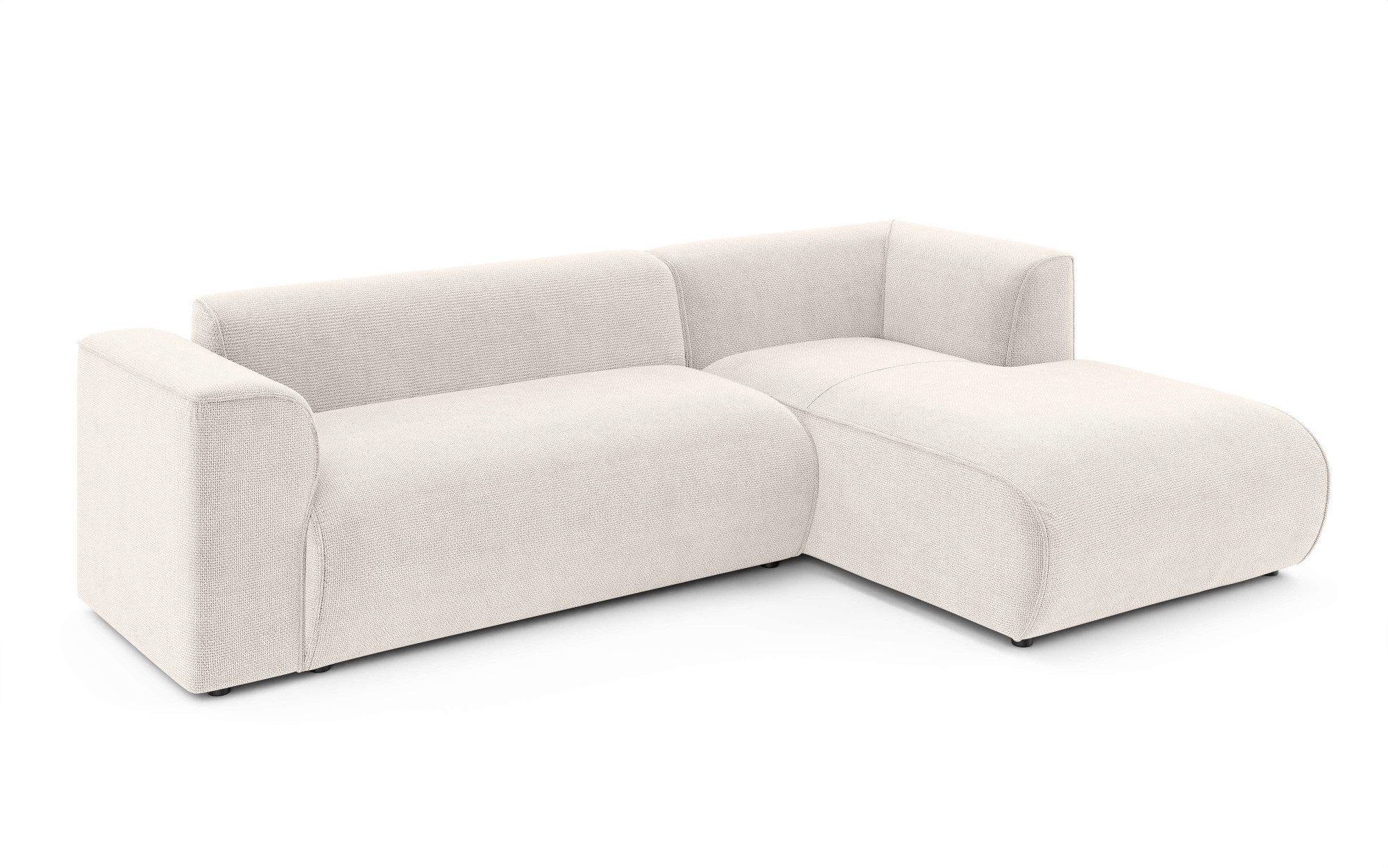 INOSIGN Hoekbank MERID L-vorm (257 cm), tijdloos & stijlvol ontwerp Uitgebreid gepolsterd, in cord, chenille en structuur