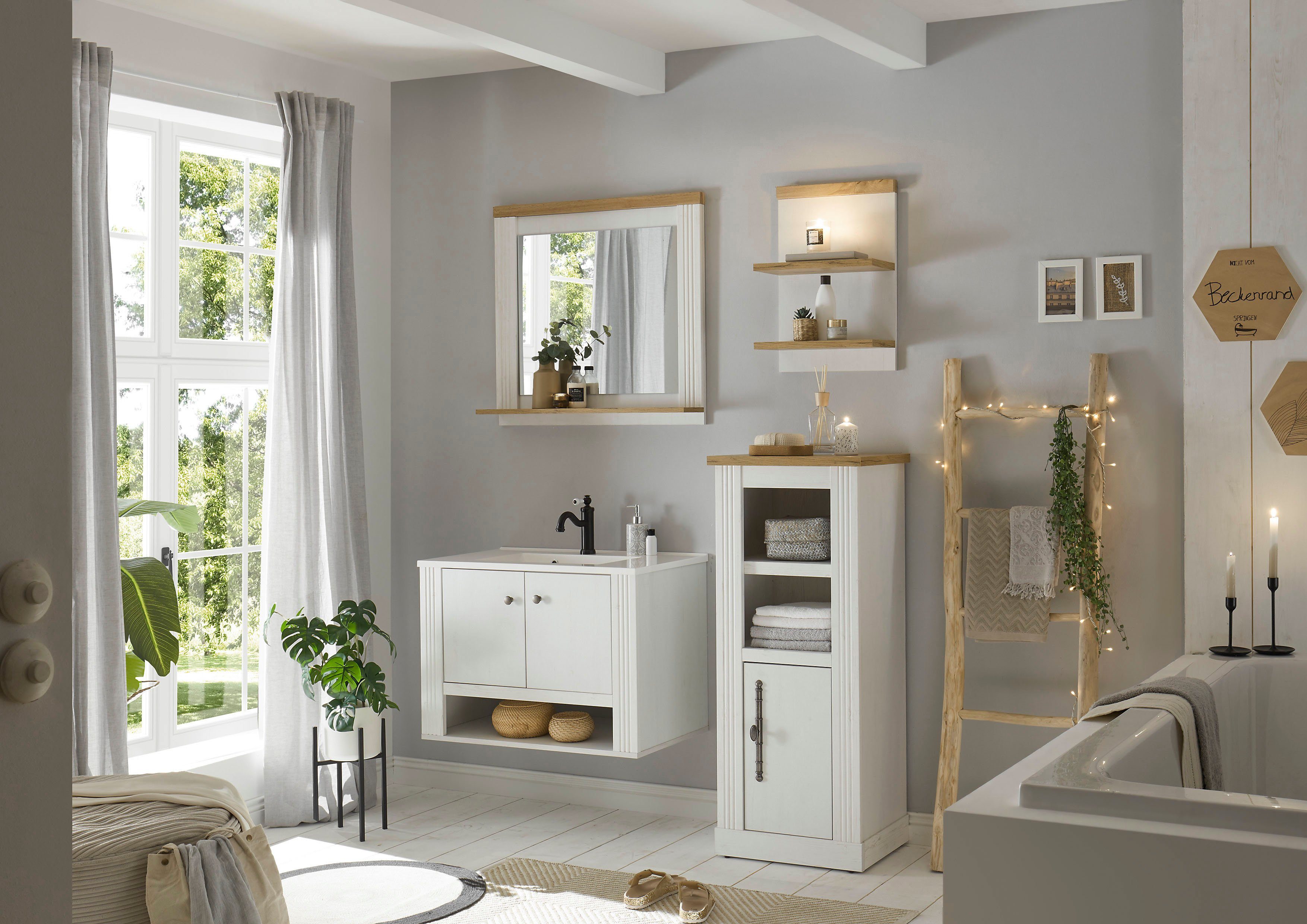 Home affaire Badkamerserie WESTMINSTER, badkamer in landhuisstijl, 4-delig badkamer (4-delig)