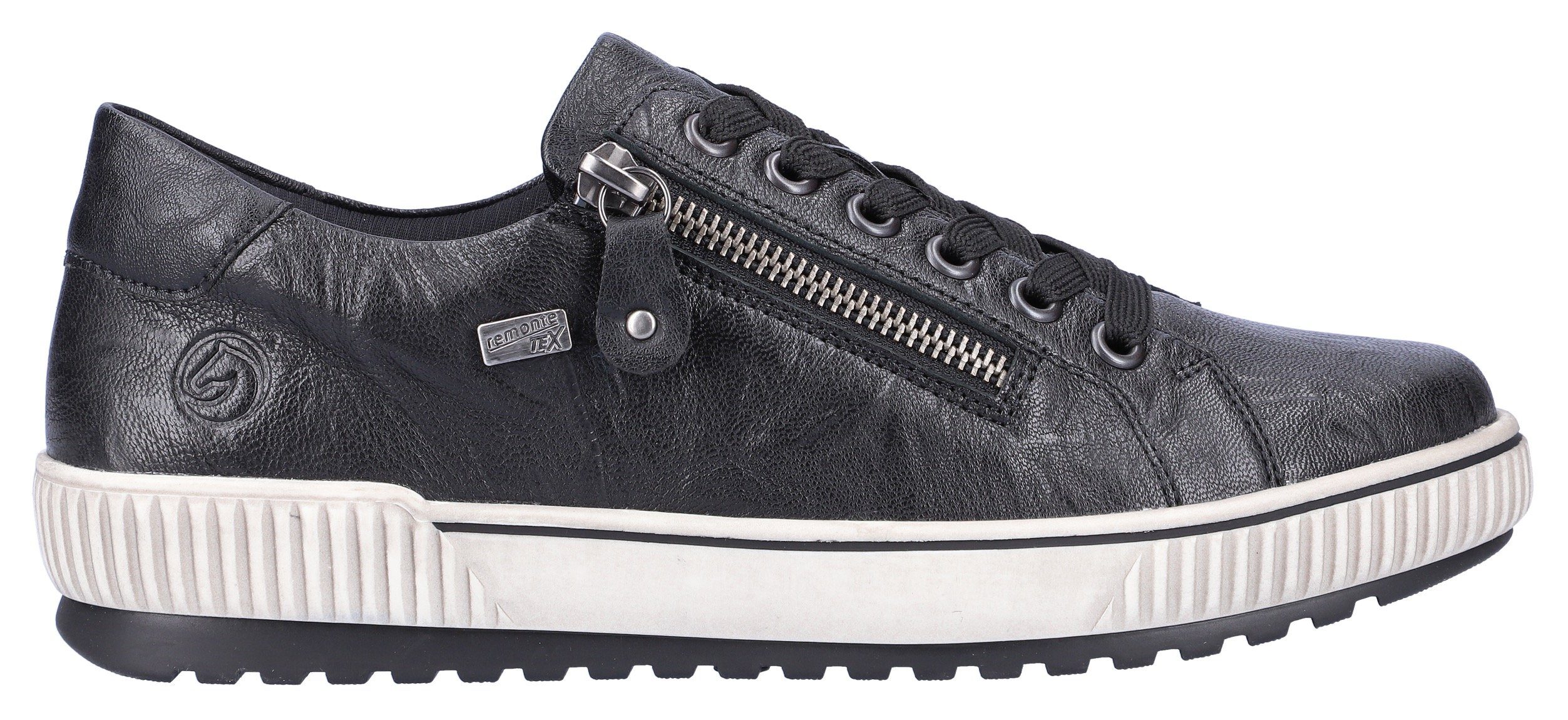 Remonte Plateausneakers vrijetijdsschoen, lage schoen, veterschoen met buitenrits
