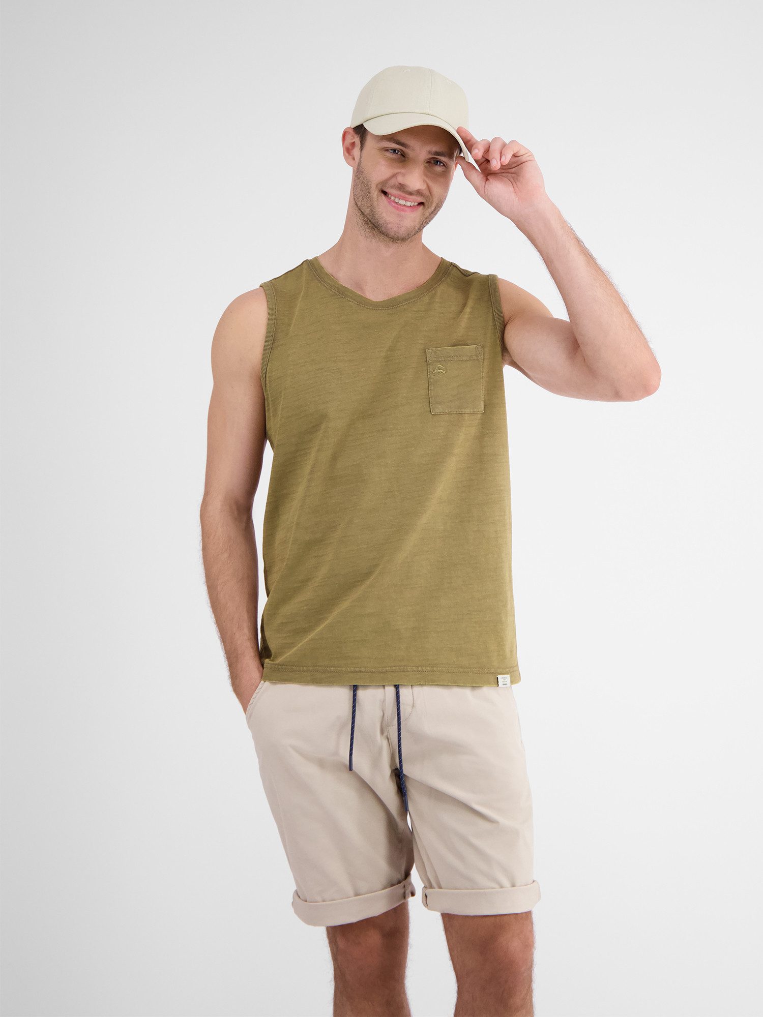 Lerros Muscle-shirt LERROS comfortabel tanktop met borstzak