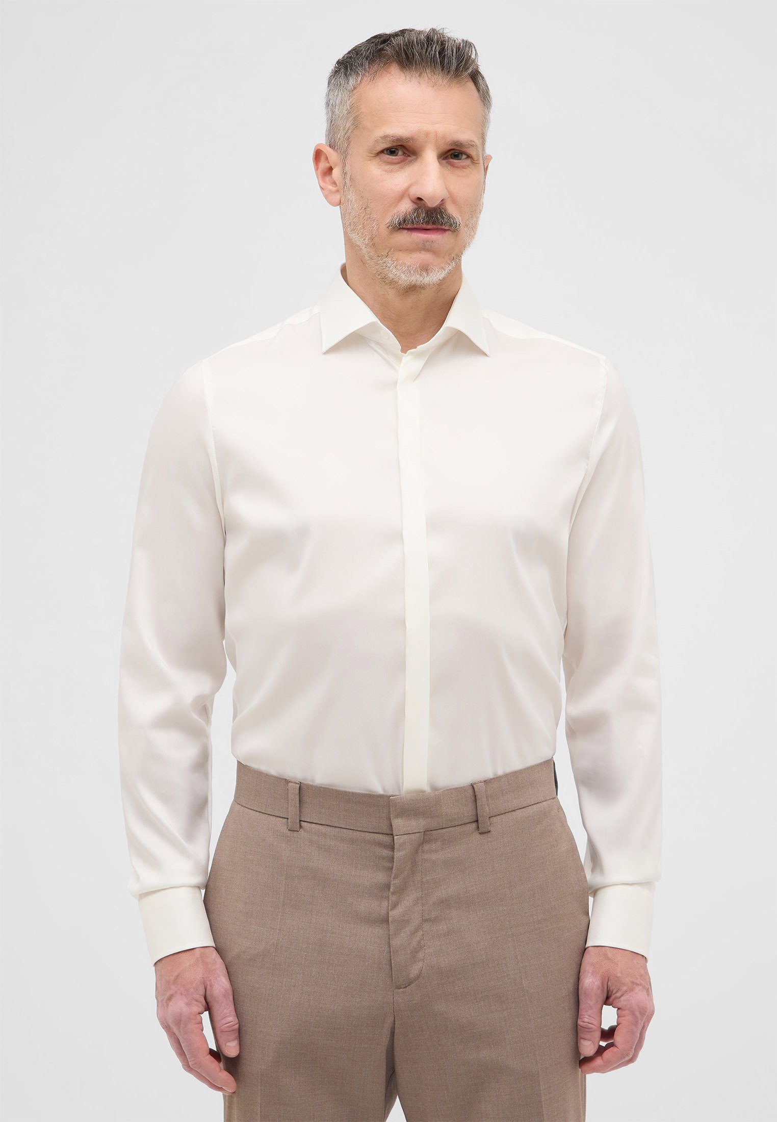 Eterna Overhemd met lange mouwen Slim fit heren overhemden maat 40 wit