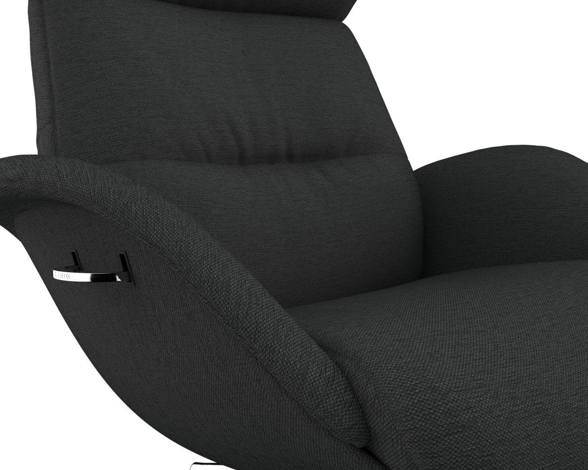 FLEXLUX Relaxfauteuil More, functionele stoel, gestoffeerde stoel, armleunstoel, TV-fauteuil Premium comfort, rug- en hoofdeindeverstelling, draaibaar, voet van aluminium