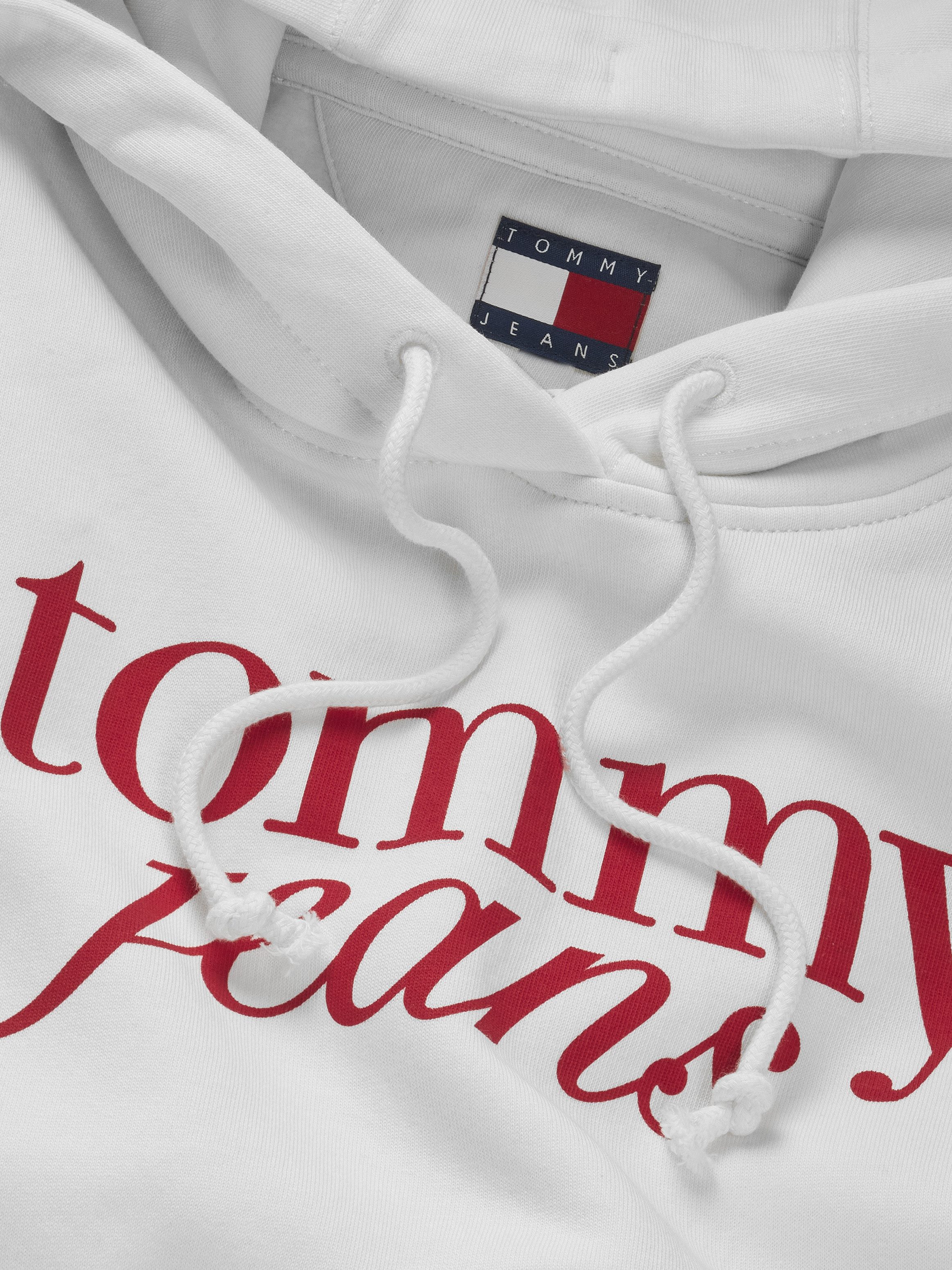 Tommy Jeans Curve Hoodie TJW REG ESS LOGO HOODIE EXT in grote maten, capuchon, logo-vlag