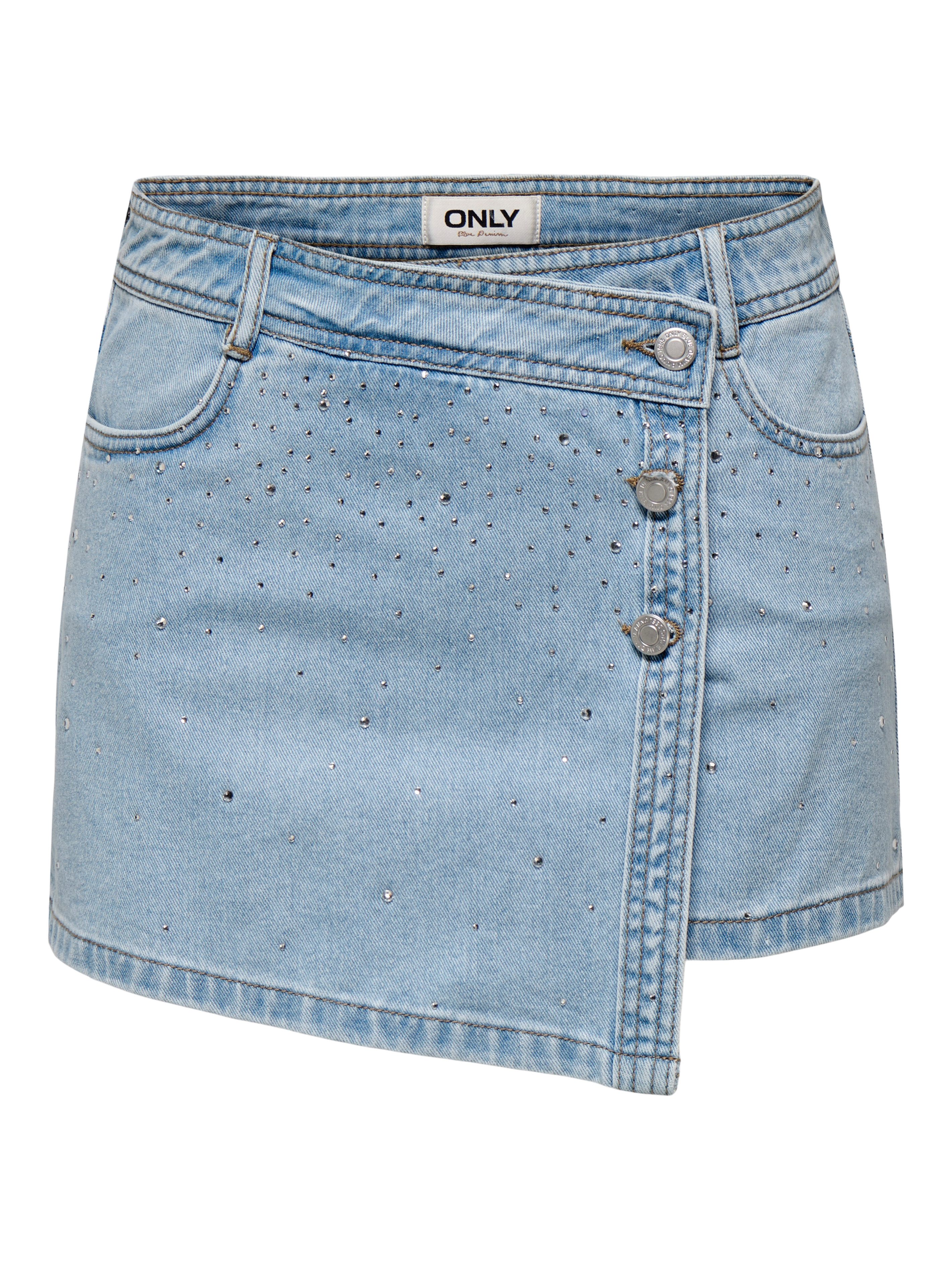 Only Jeans rok ONLLESLY REG RHINESTONE DNM SKORT GUA