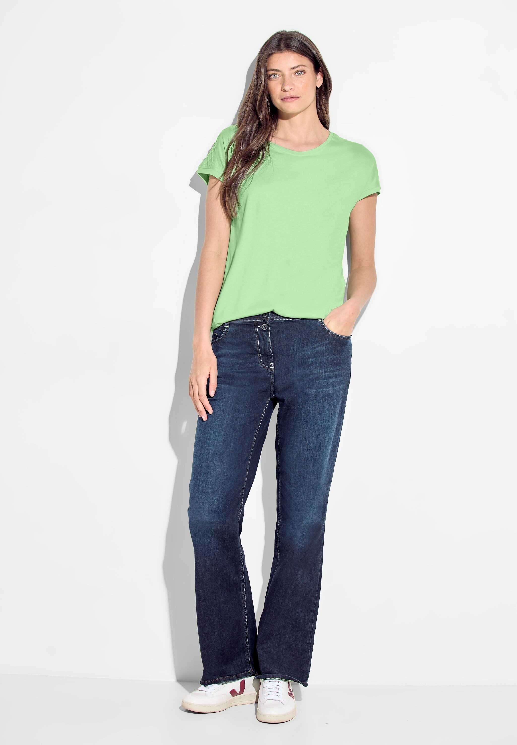 Cecil T-shirt met biesdecoratie
