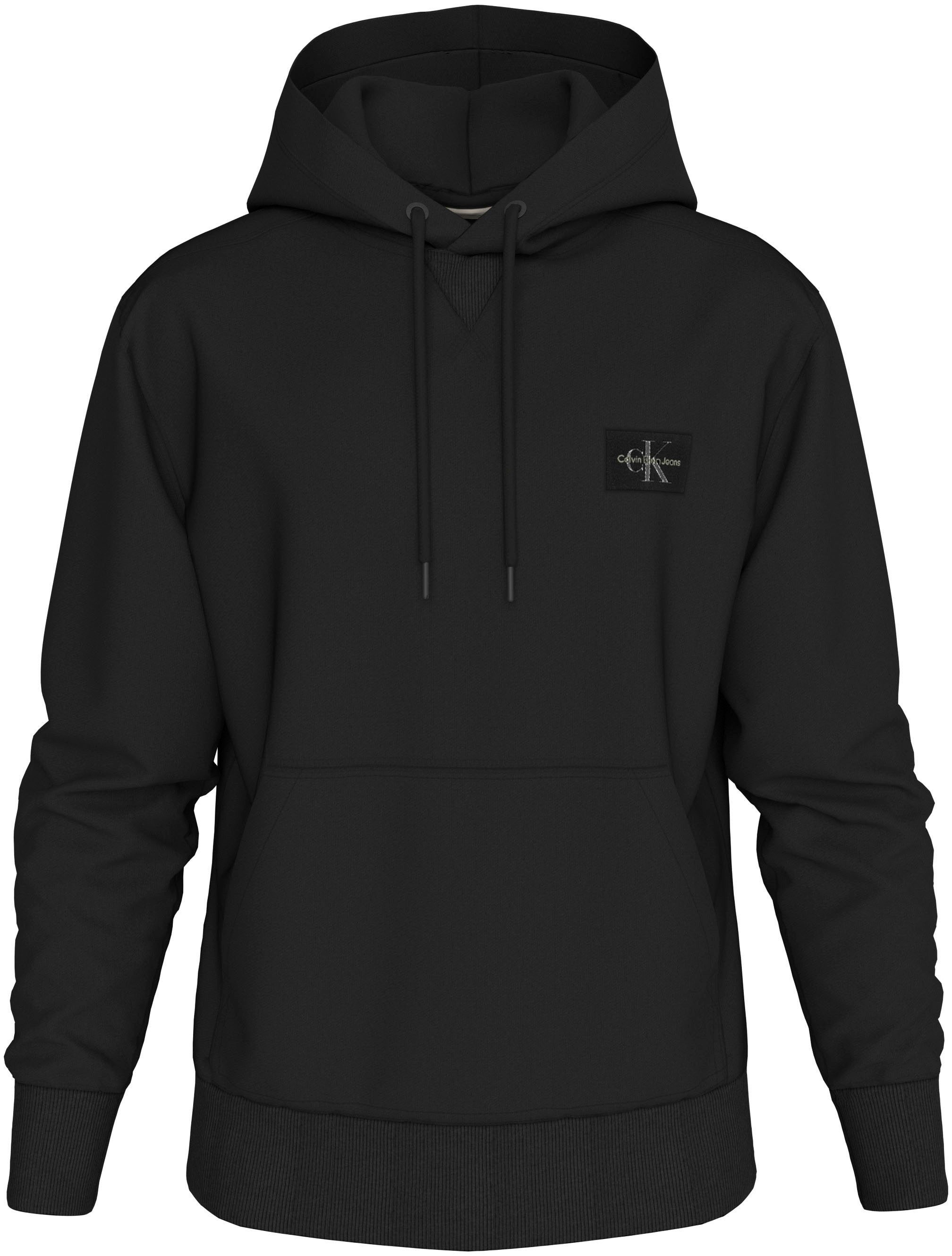 Calvin Klein Sweatshirt WOVEN LABEL HOODIE Kangoeroezak logoborduring