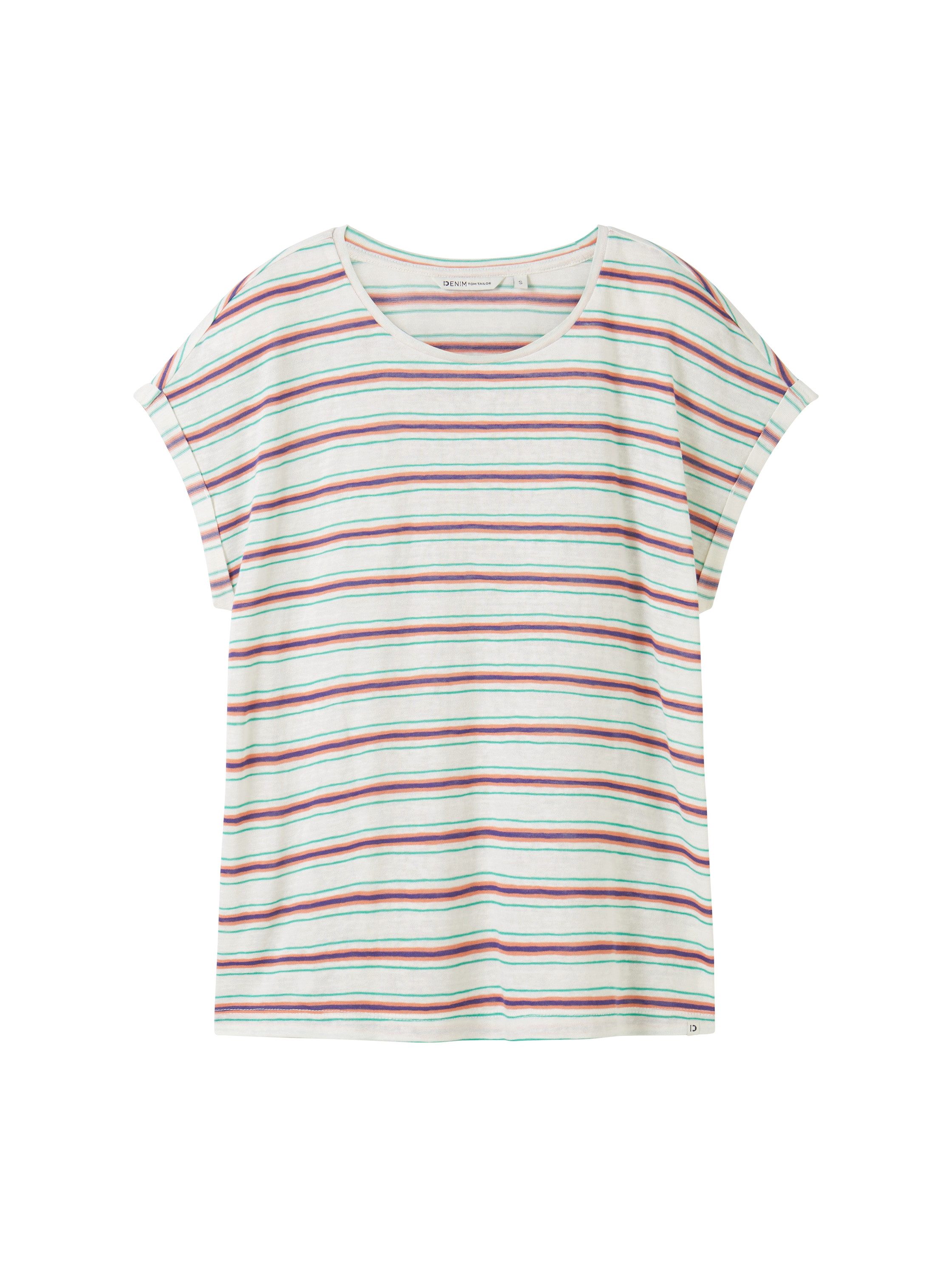 Tom Tailor Denim T-shirt met zijsplit