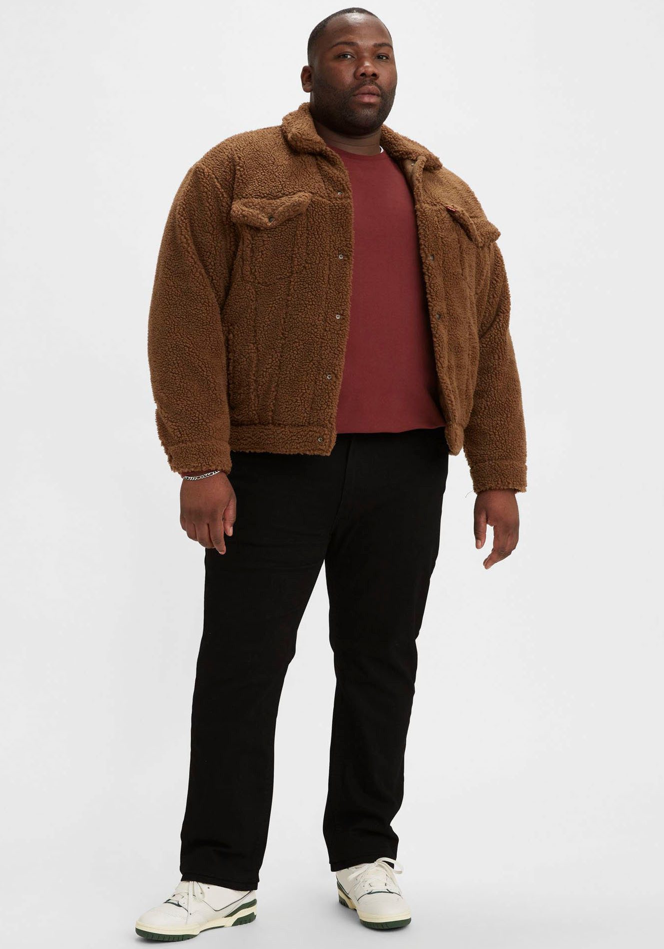 Levi's Plus Regular fit jeans in five-pocketsstijl heren heren spijkerbroek maat 50 zwart