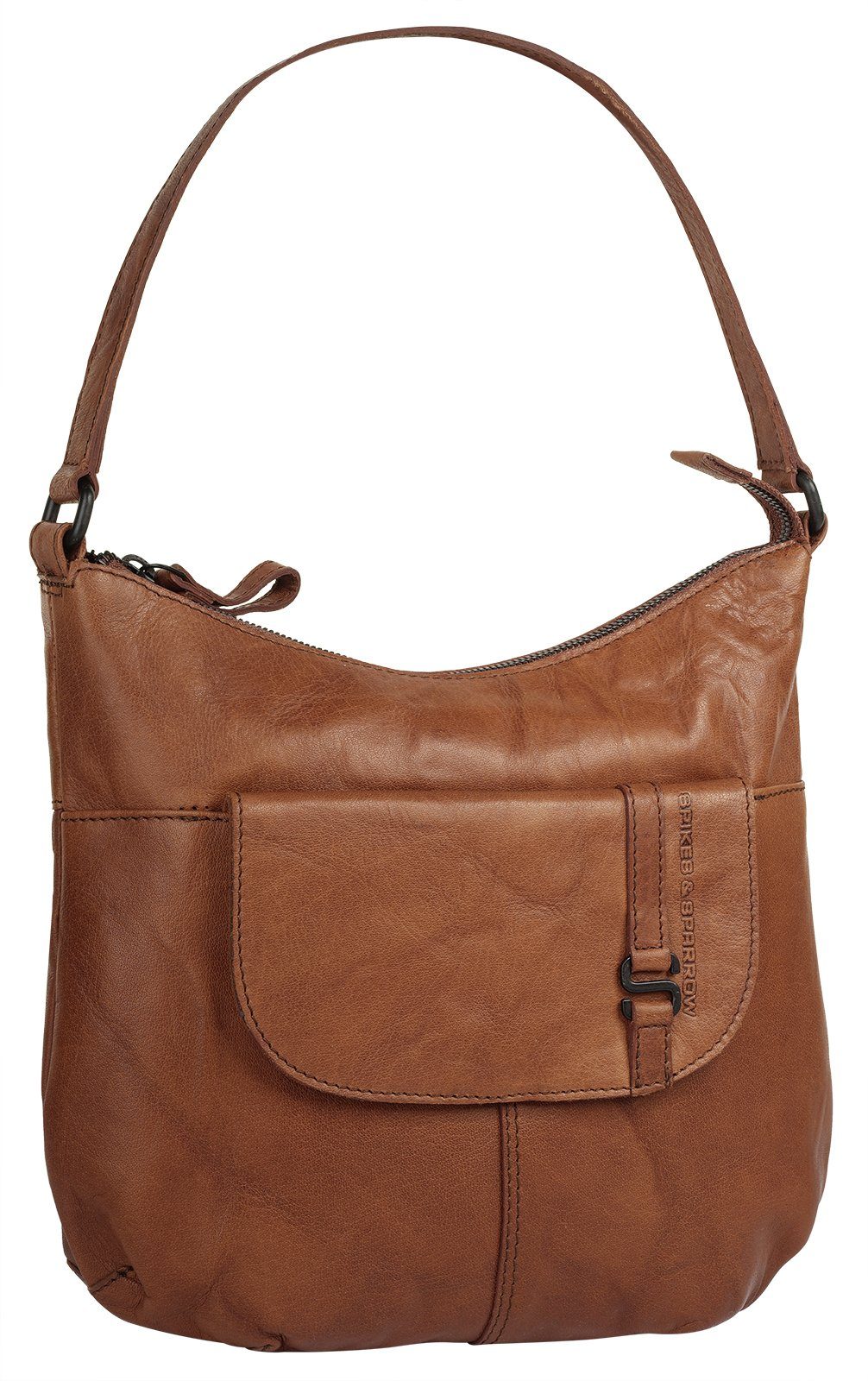 Spikes & Sparrow Schoudertas echt leder