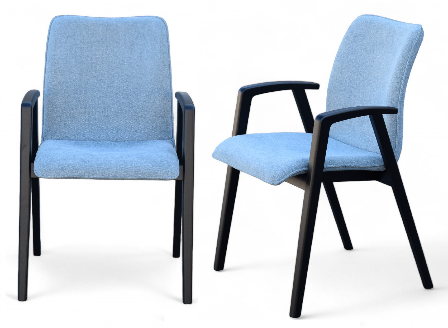 Home affaire Stoel met armleuningen Loreen eetkamerstoel, gestoffeerde stoel, woonstoel, eetstoel met armleuningen (set, 2 stuks) 4 poot stoelen