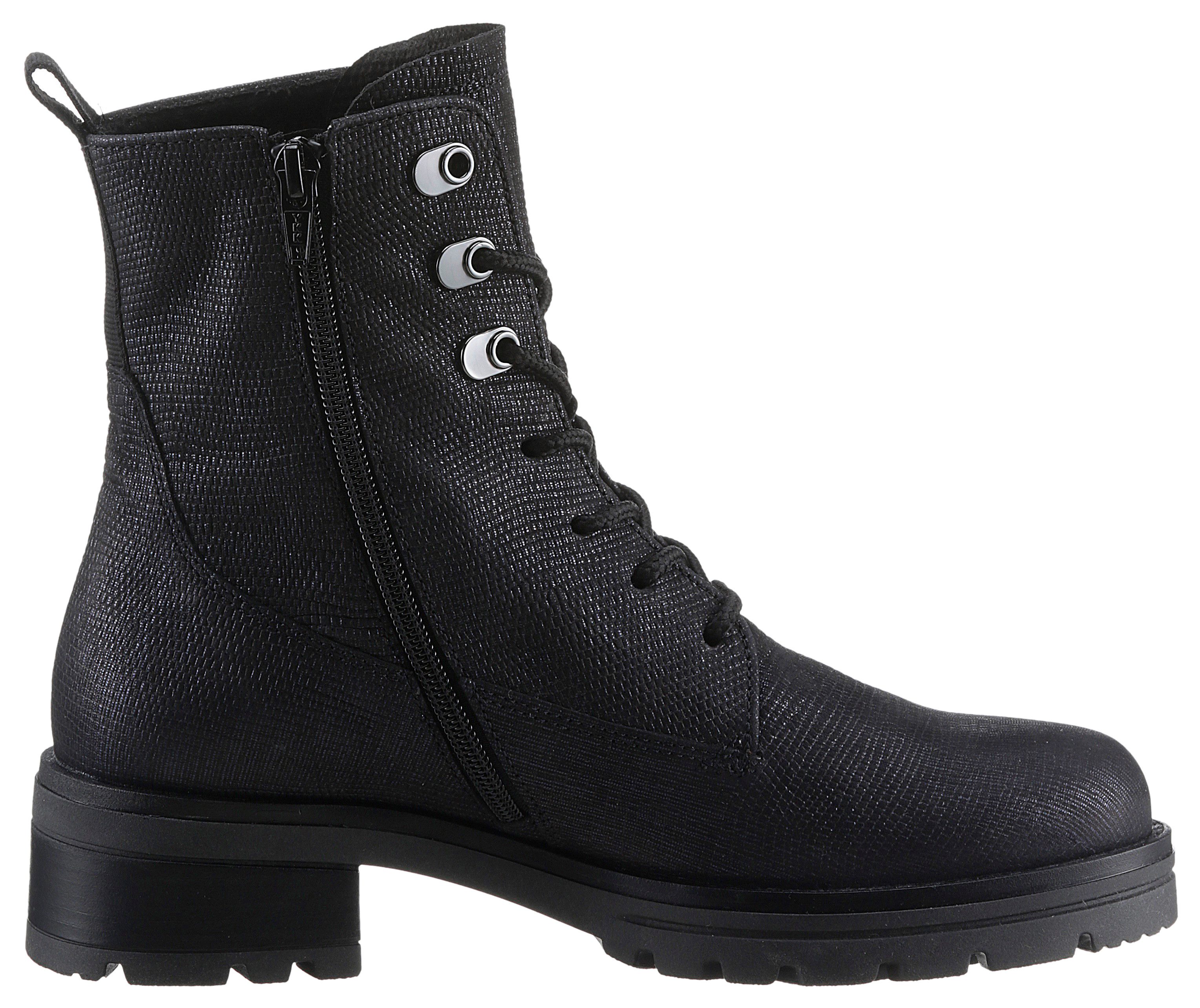 Gabor Veterschoenen Kreta blokhak, veterschoen, comfort schoen in breedte g (= breed)