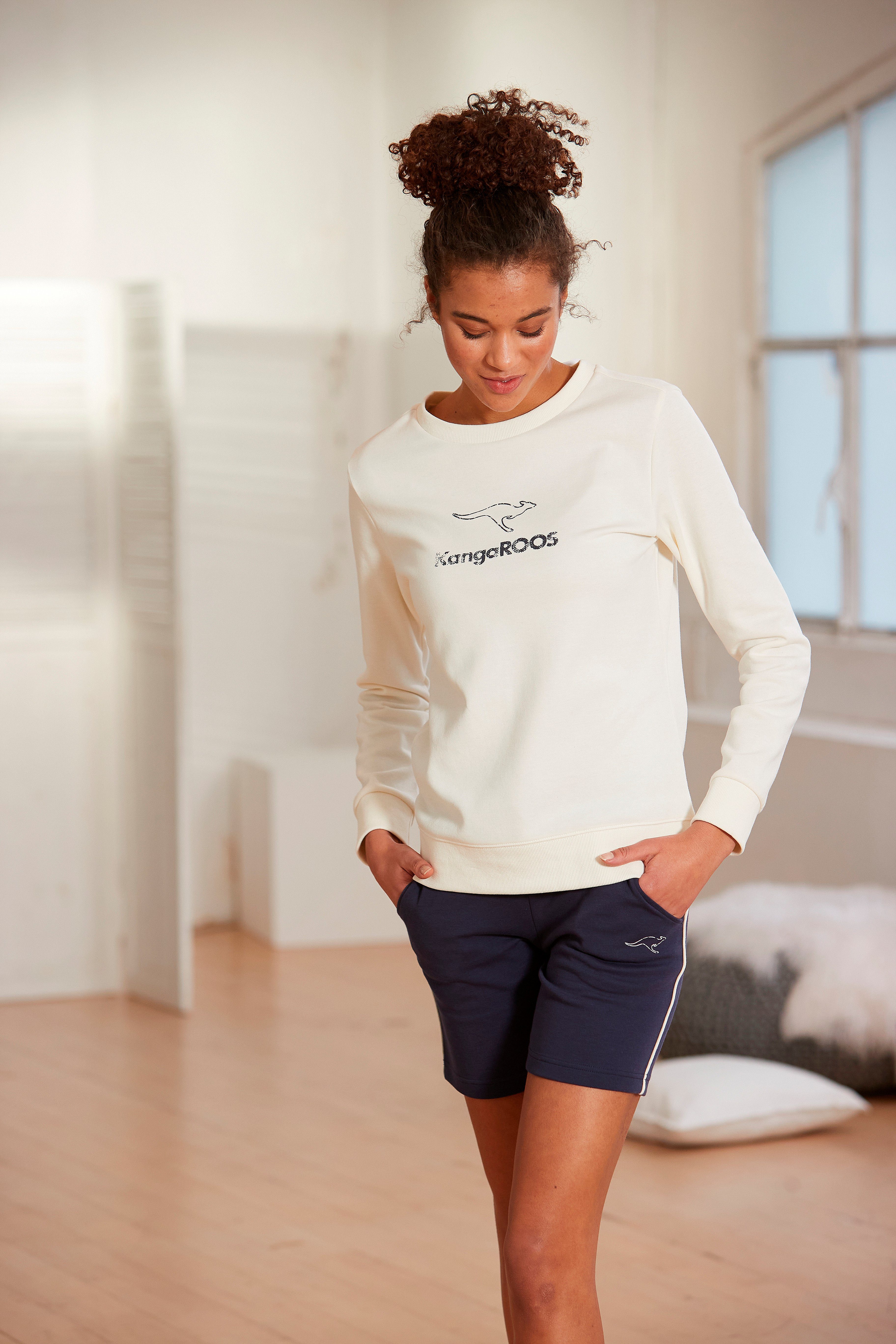 KangaROOS Sweatshirt met contrasterende logoprint, loungepak
