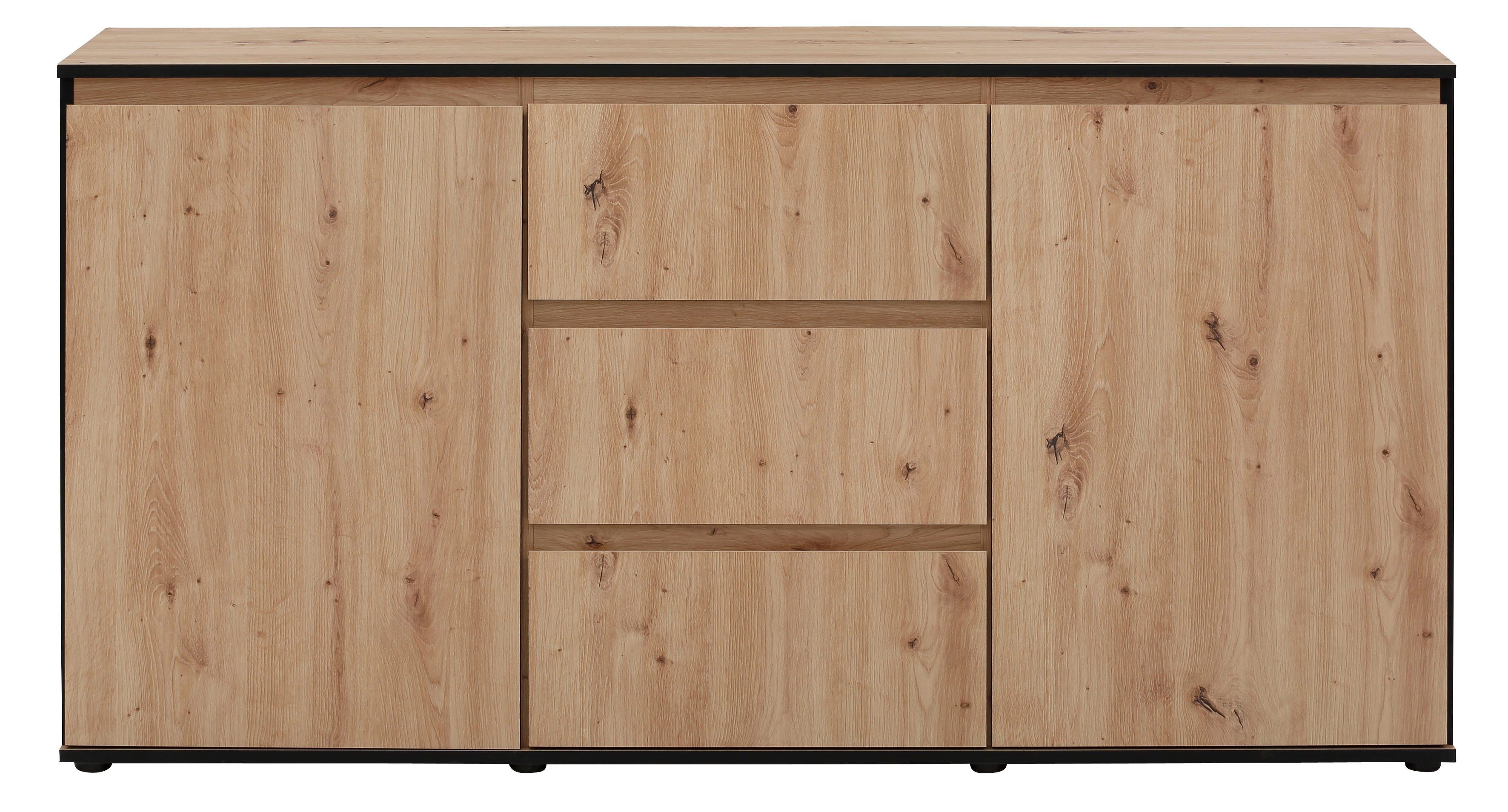 HELA Dressoir Ariana met schuinverwerkte verzonken grepen, breedte 160 cm