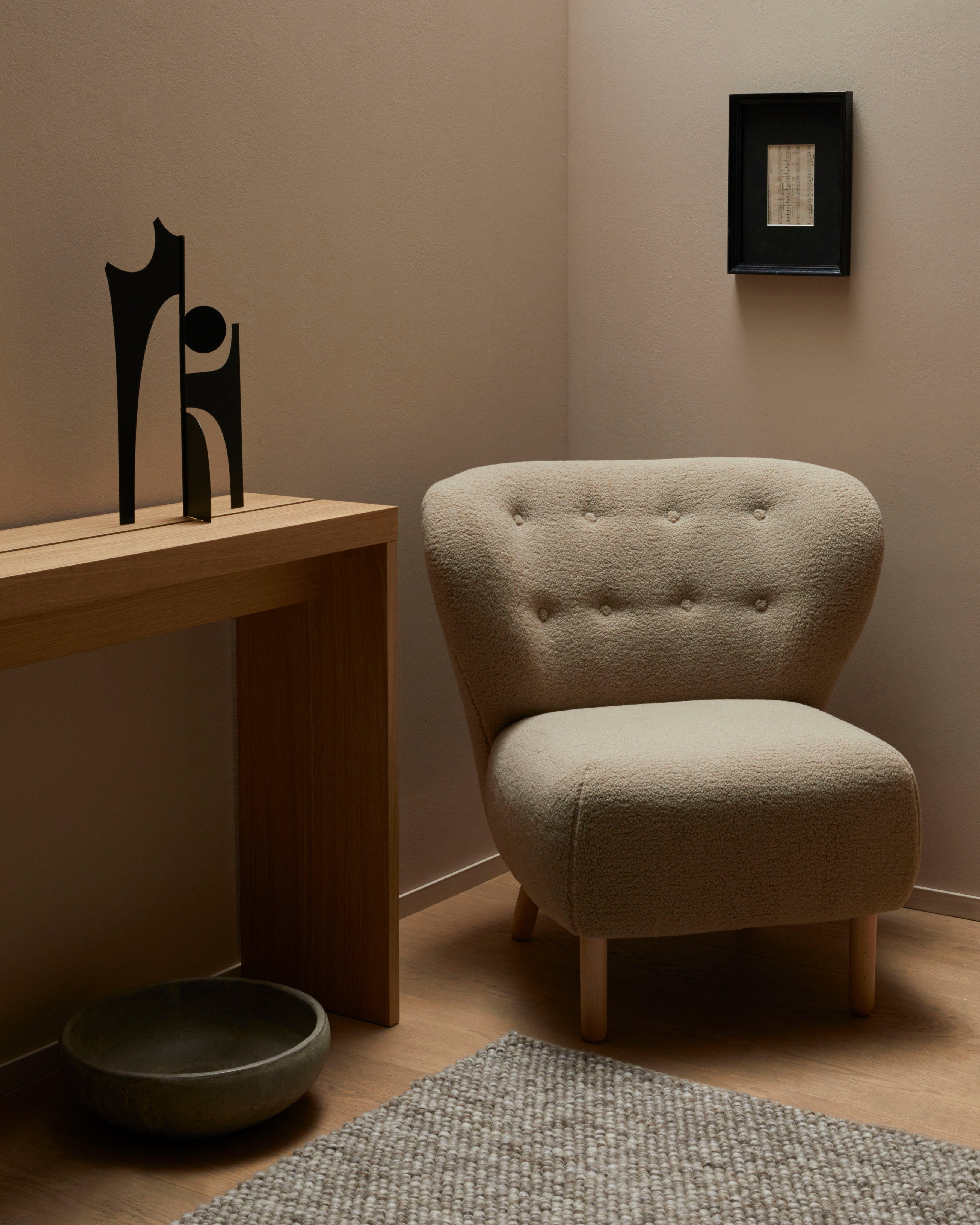 LeGer Home by Lena Gercke Fauteuil Dinah Knoopdetails op de achterkant, naar keuze met of zonder poef/voetenbank