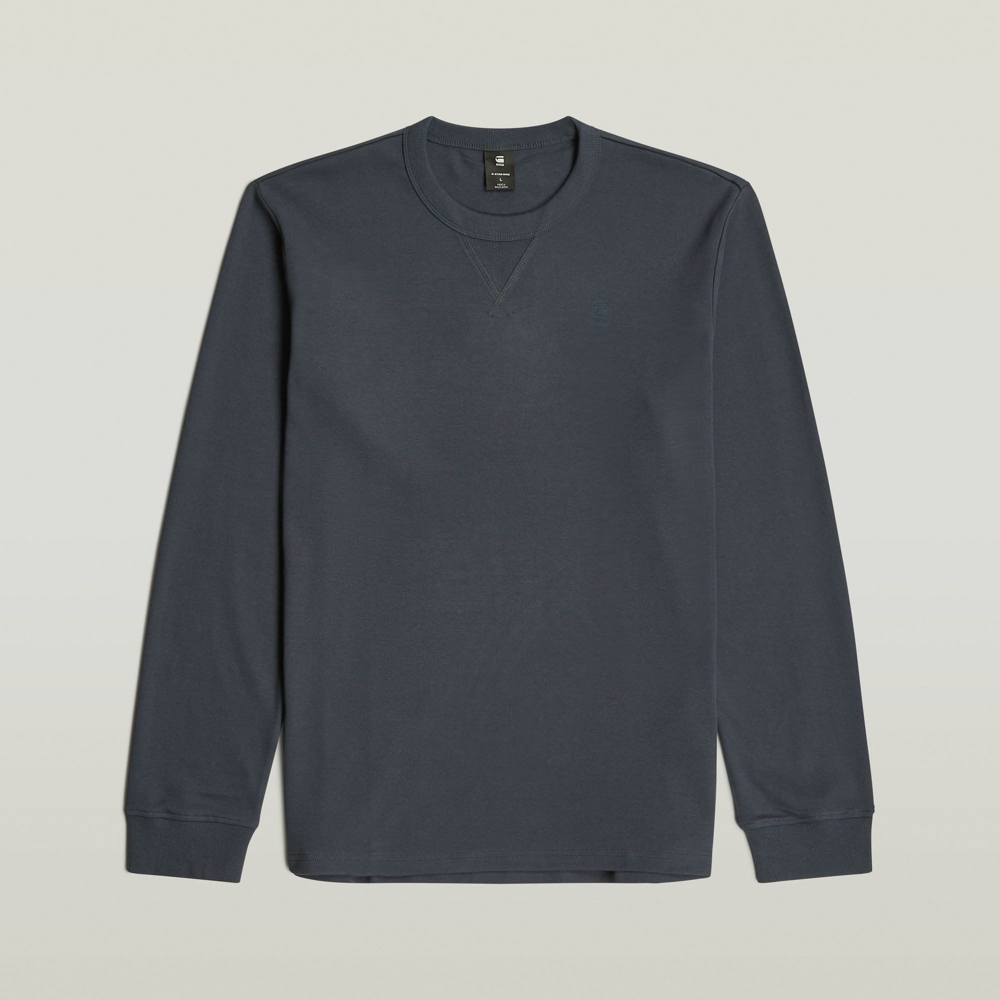 G-Star RAW Longsleeve Nifous R met geribbelde inzet aan de voorkant