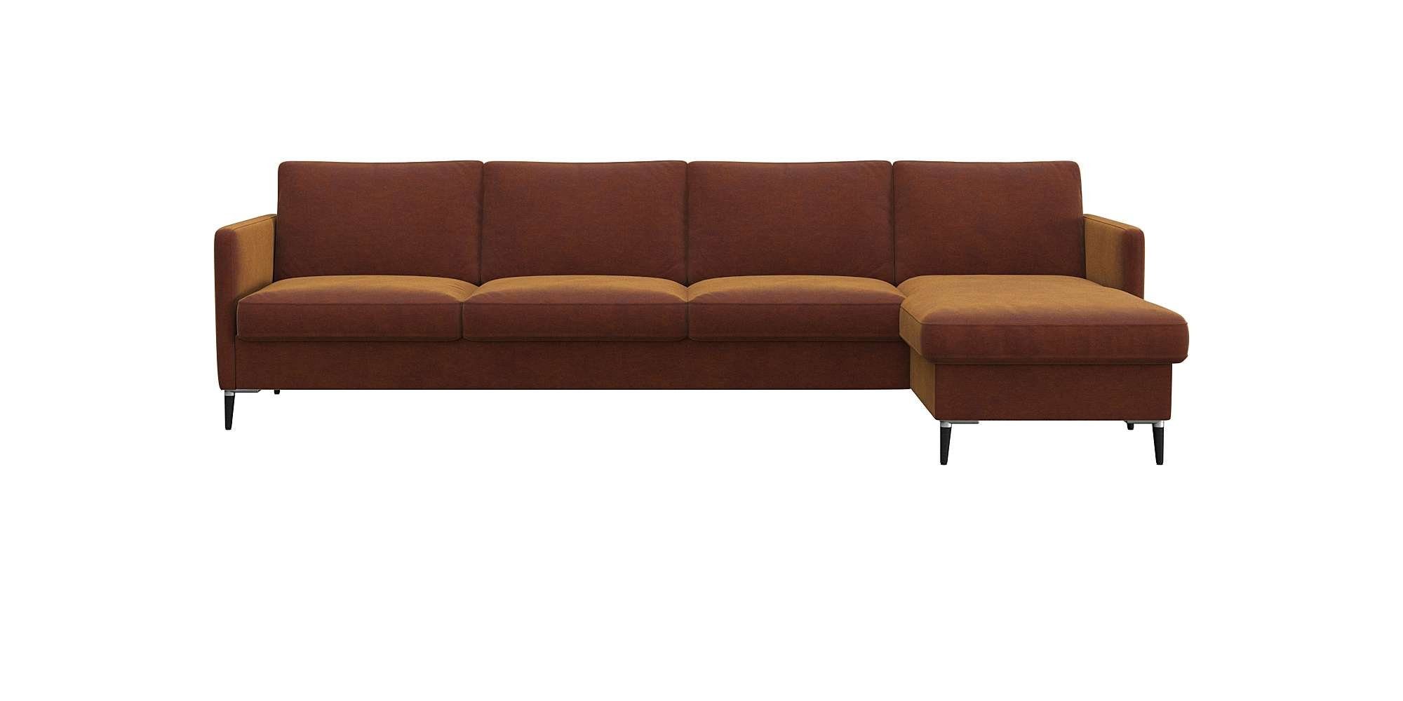 FLEXLUX Hoekbank Fiore, L-vorm, comfortabel en aangenaam door hoogwaardige zitopbouw bruin, hoekbanken